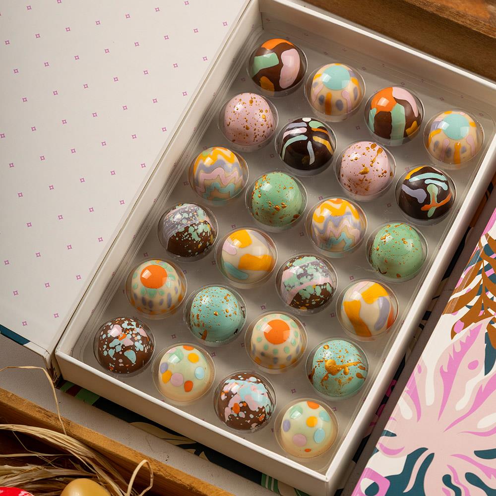 Paskalya (Easter) Bayramına Özel Tasarım 24'lü Bonbon Çikolata Kutusu