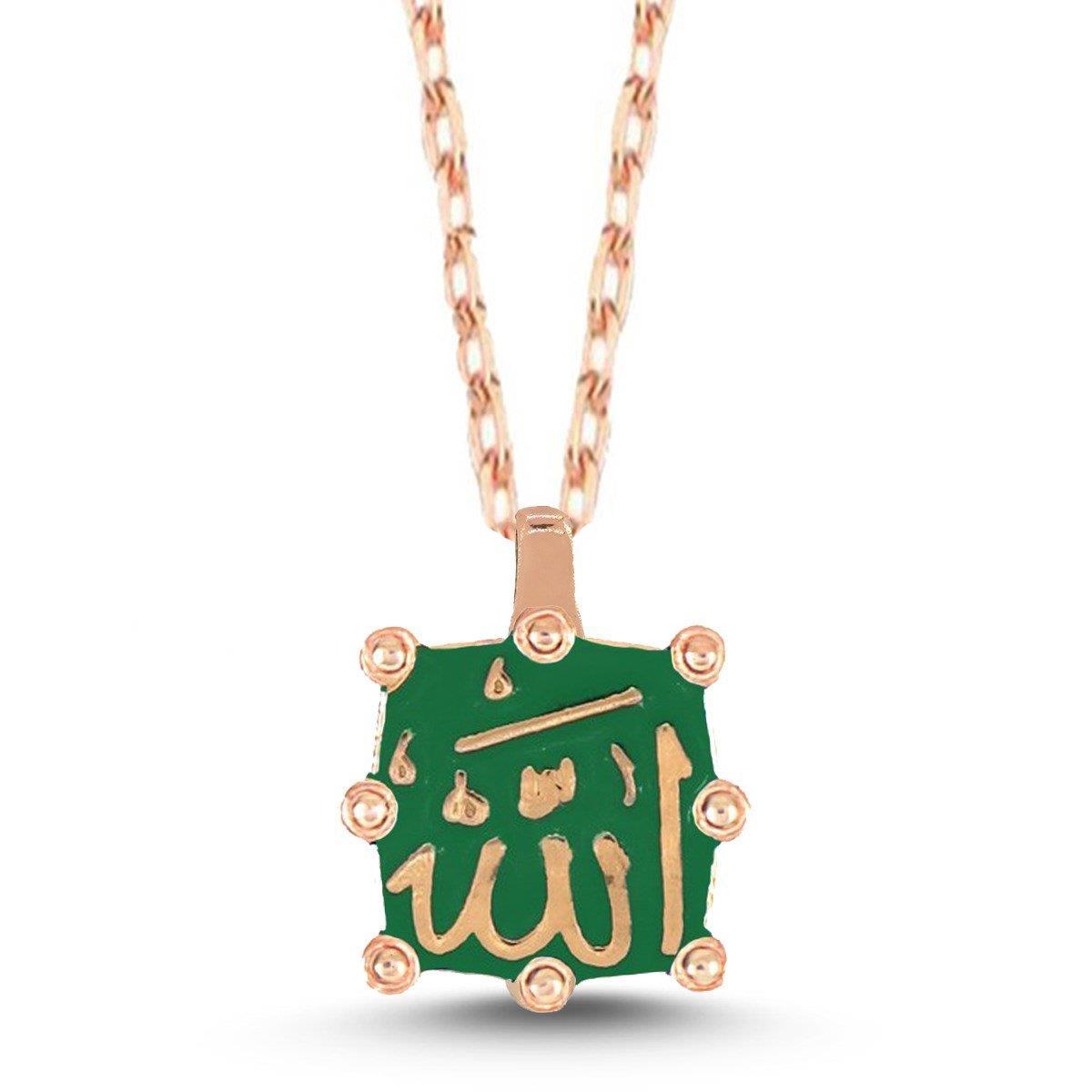 ALLAH YAZILI MİNELİ KOLYE