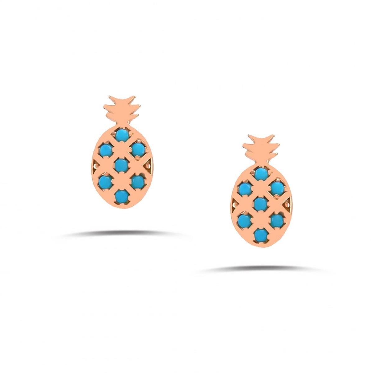 ANANAS  VİDALI KÜPE