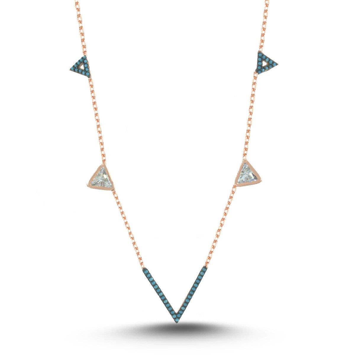 BEŞLİ ÜÇGEN KOLYE