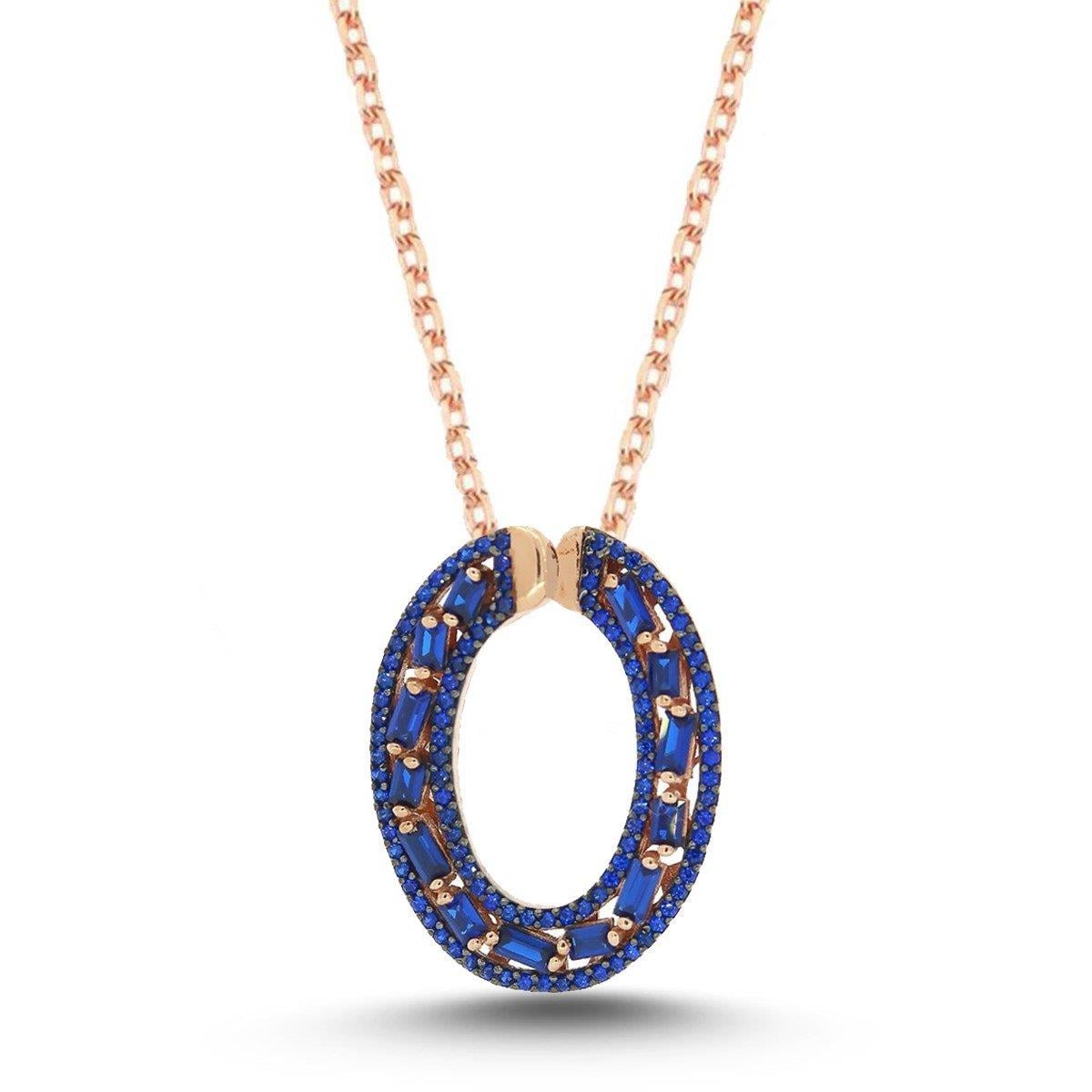 OVAL BAGET TAŞLI KOLYE
