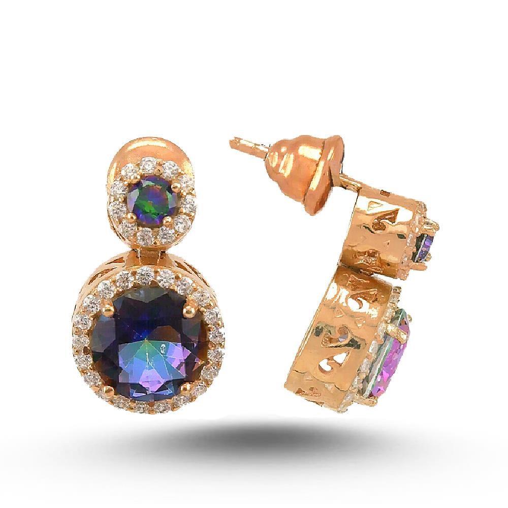VİDALI MİSTİK TOPAZ KÜPE