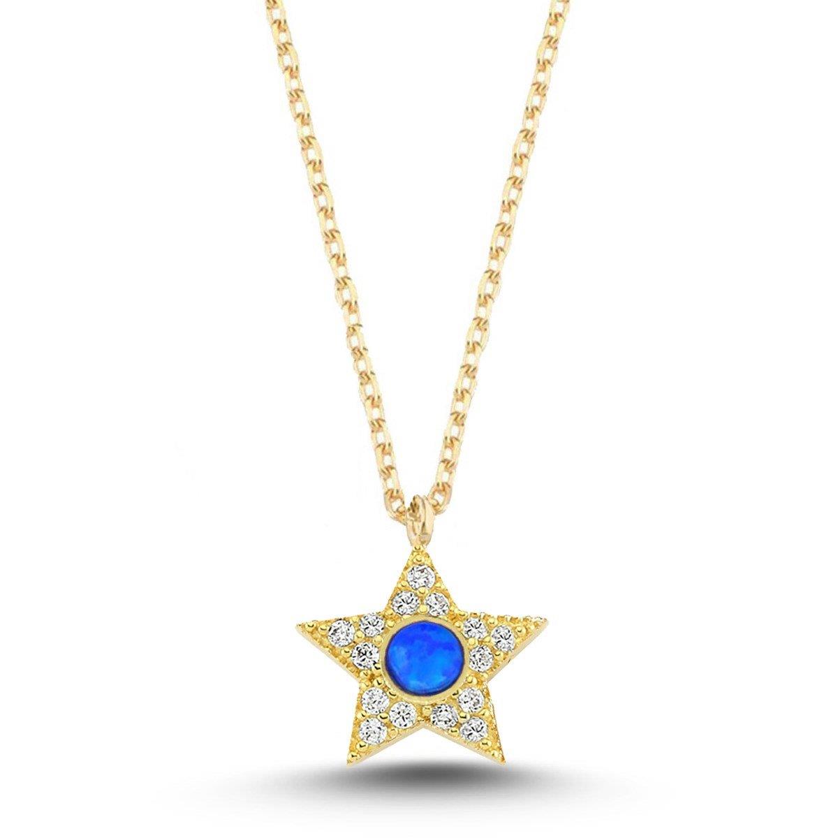 YILDIZ OPAL TAŞLI KOLYE