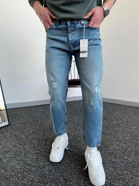 Erkek Boyfrend Rahat Regular Jeans-Mavi(E1002)Ketench
