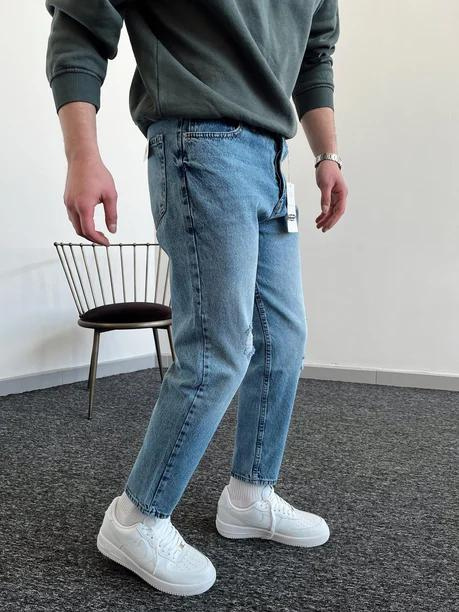 Erkek Boyfrend Rahat Regular Jeans-Mavi(E1002)Ketench