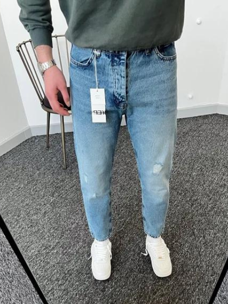 Erkek Boyfrend Rahat Regular Jeans-Mavi(E1002)Ketench