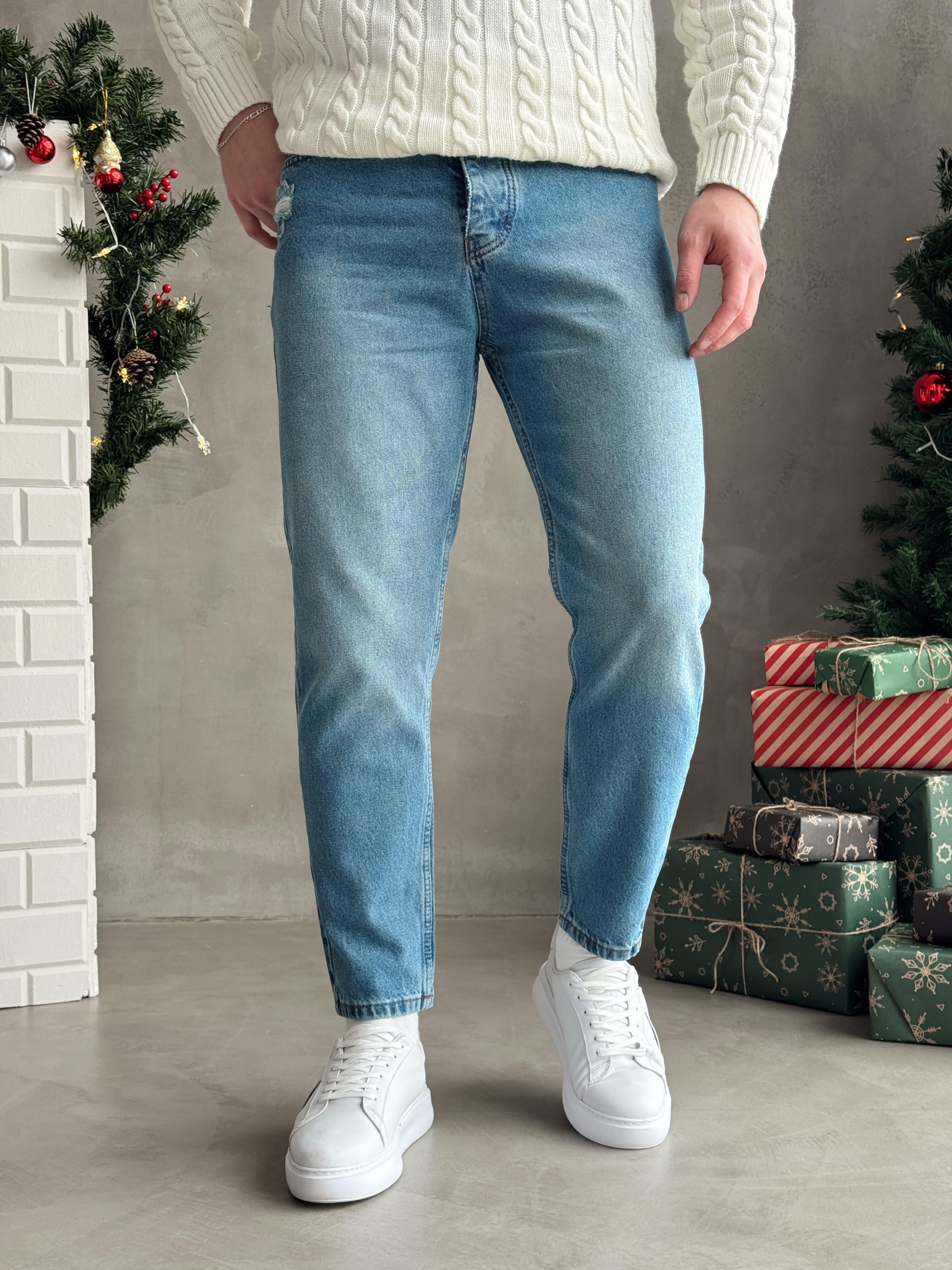 Erkek Boyfrend Rahat Regular Jeans-Retro(E1002) TD:Ketench