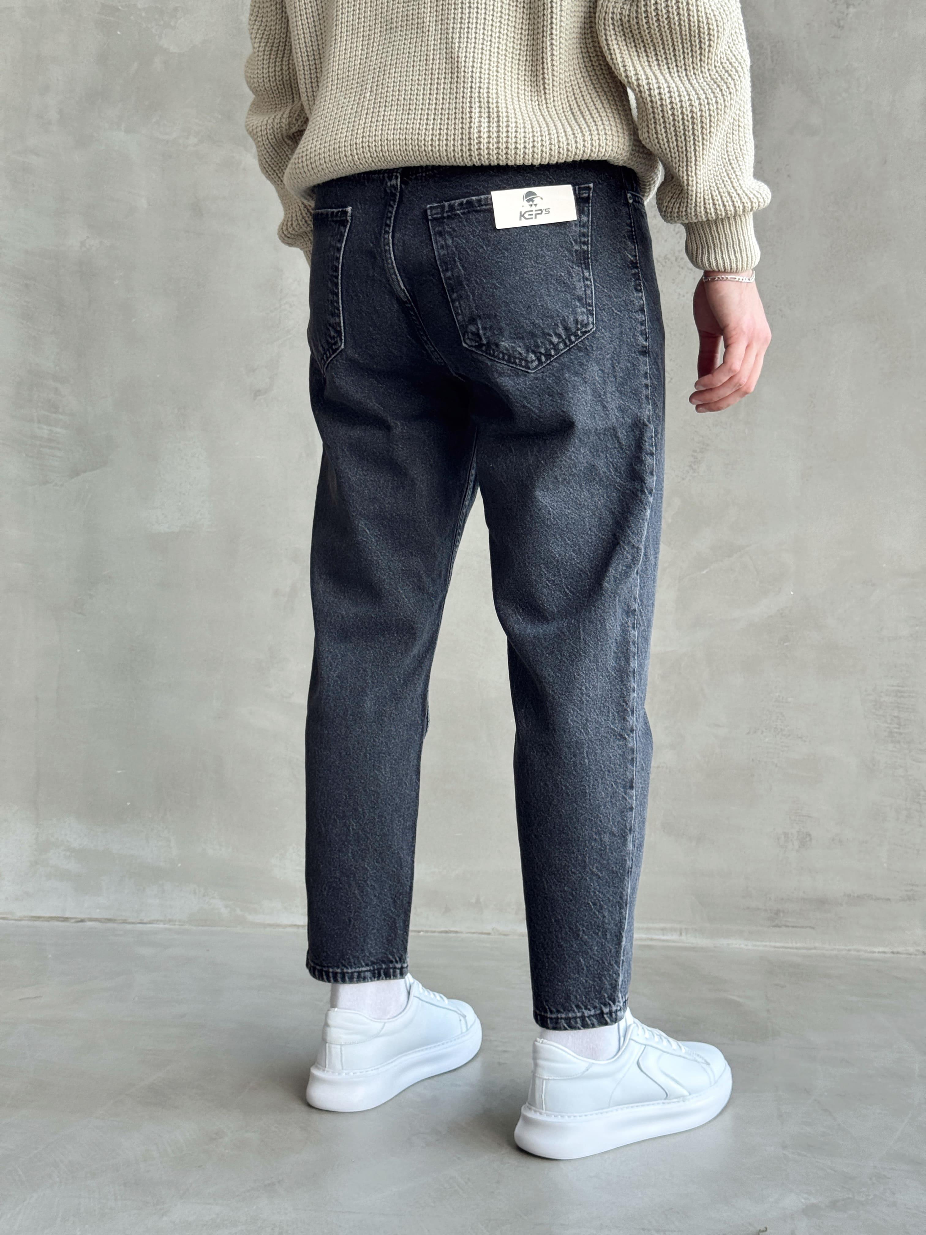Erkek Boyfrend Rahat Regular Jeans-Washed Grey(E1002) TD:711-1Ketench