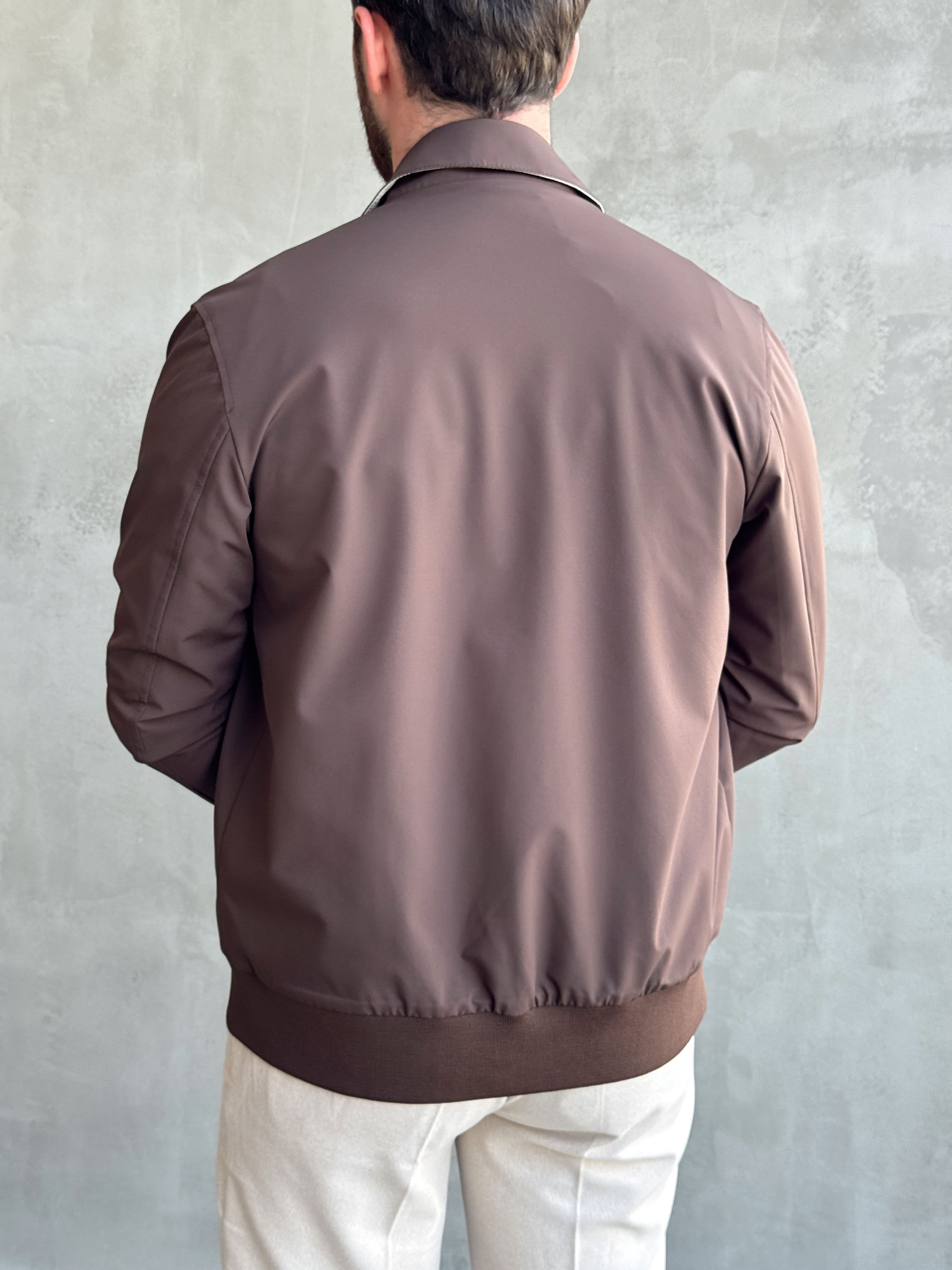 Erkek Business Collection Regular Fit Cep Detay Çift Taraflı Dokuma Ceket-Kahverengi/Bej(E1813)Ketench