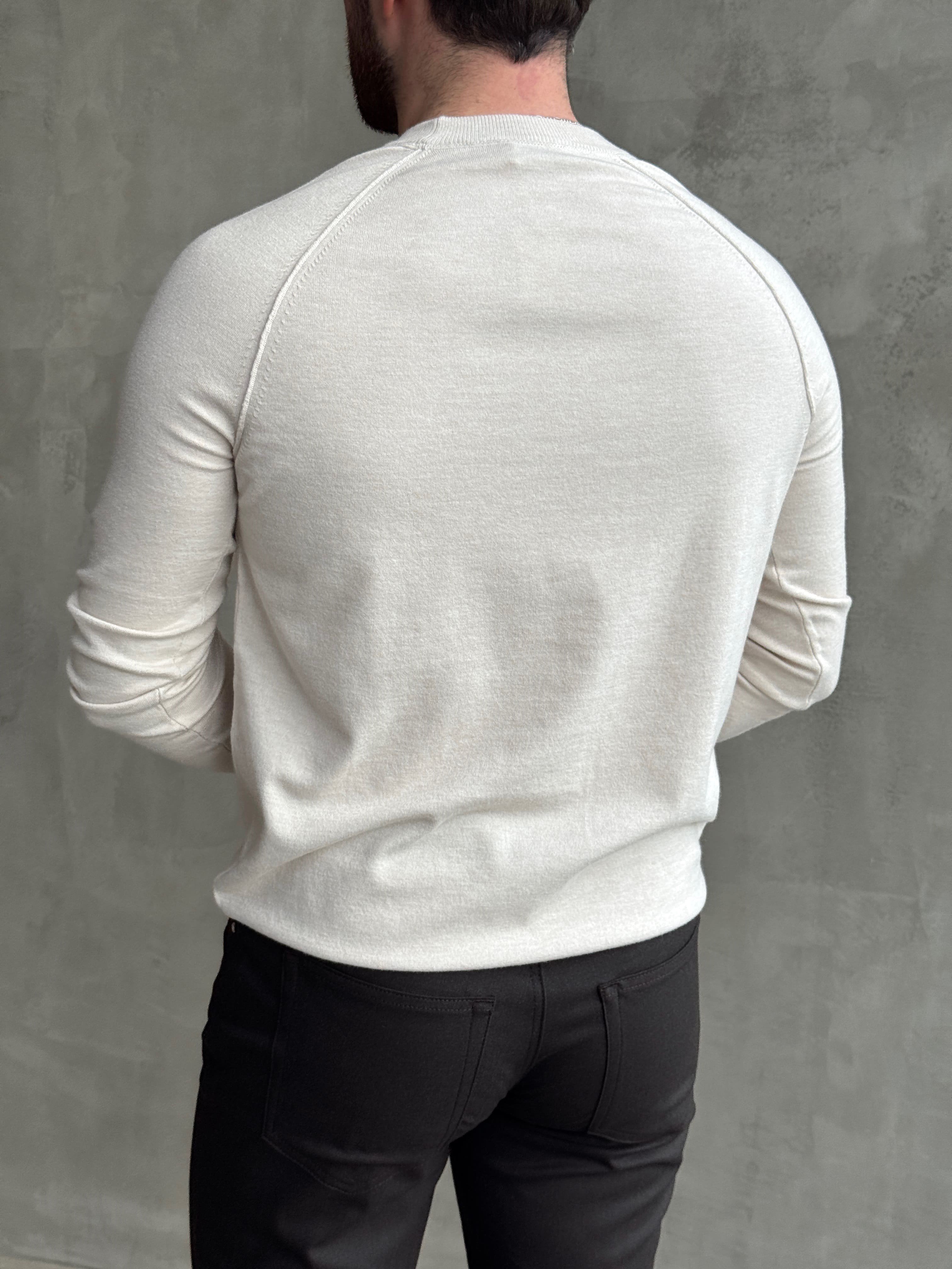 Erkek Business Collection Regular Kalıp Bisiklet Yaka Reglan Kol Triko Kazak-Taş(E1859)Ketench