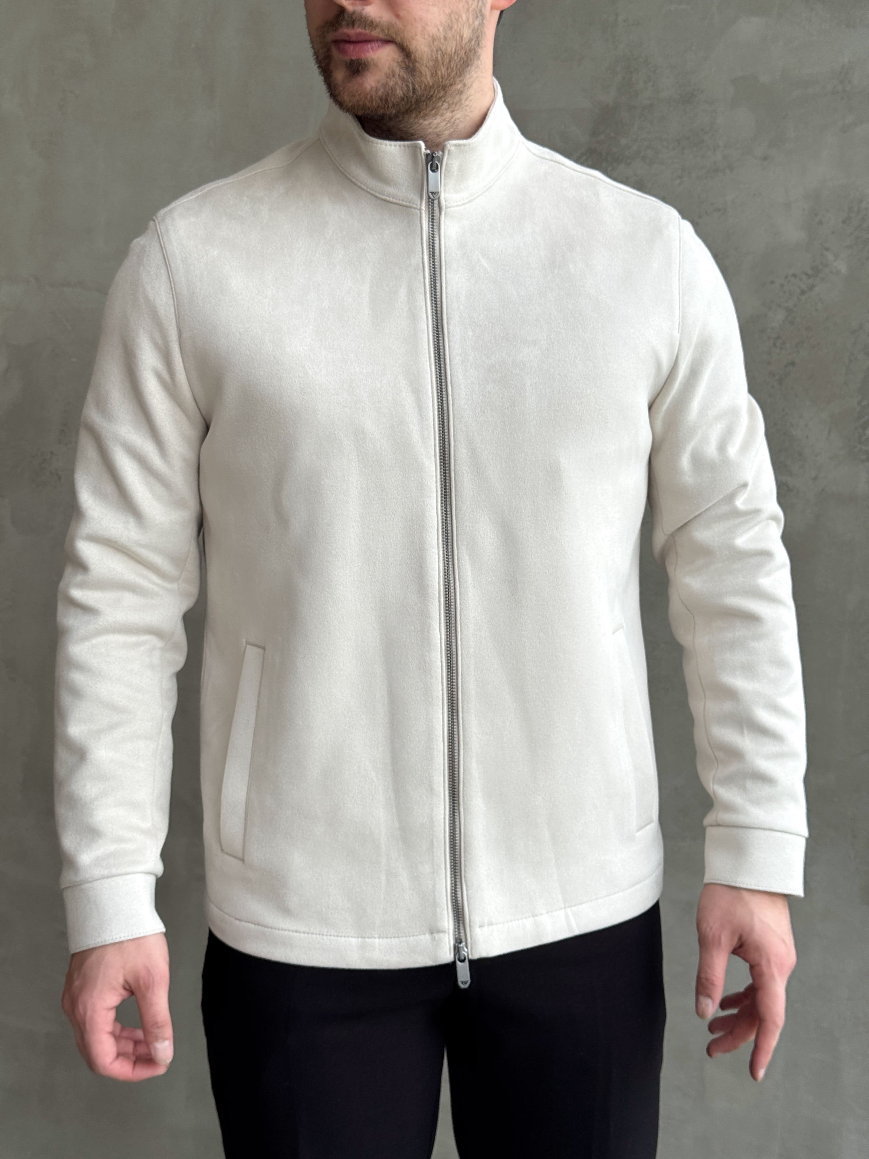 Erkek Business Collection Regular Kalıp Hakim Yaka Basic Süet Ceket-Bej(E1855)Ketench