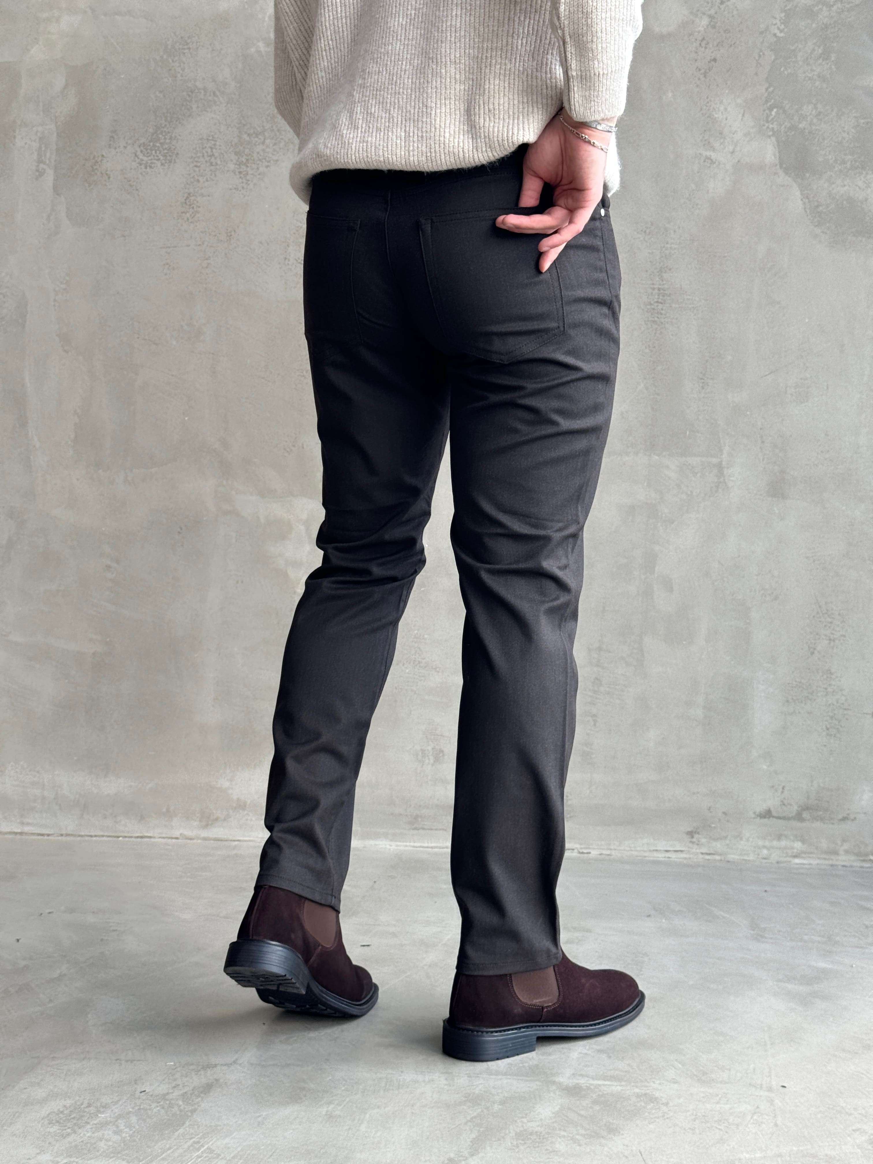 Erkek Business Collection Regular Kalıp Kışlık Kumaş Pantolon-Kahverengi(E1860)Ketench