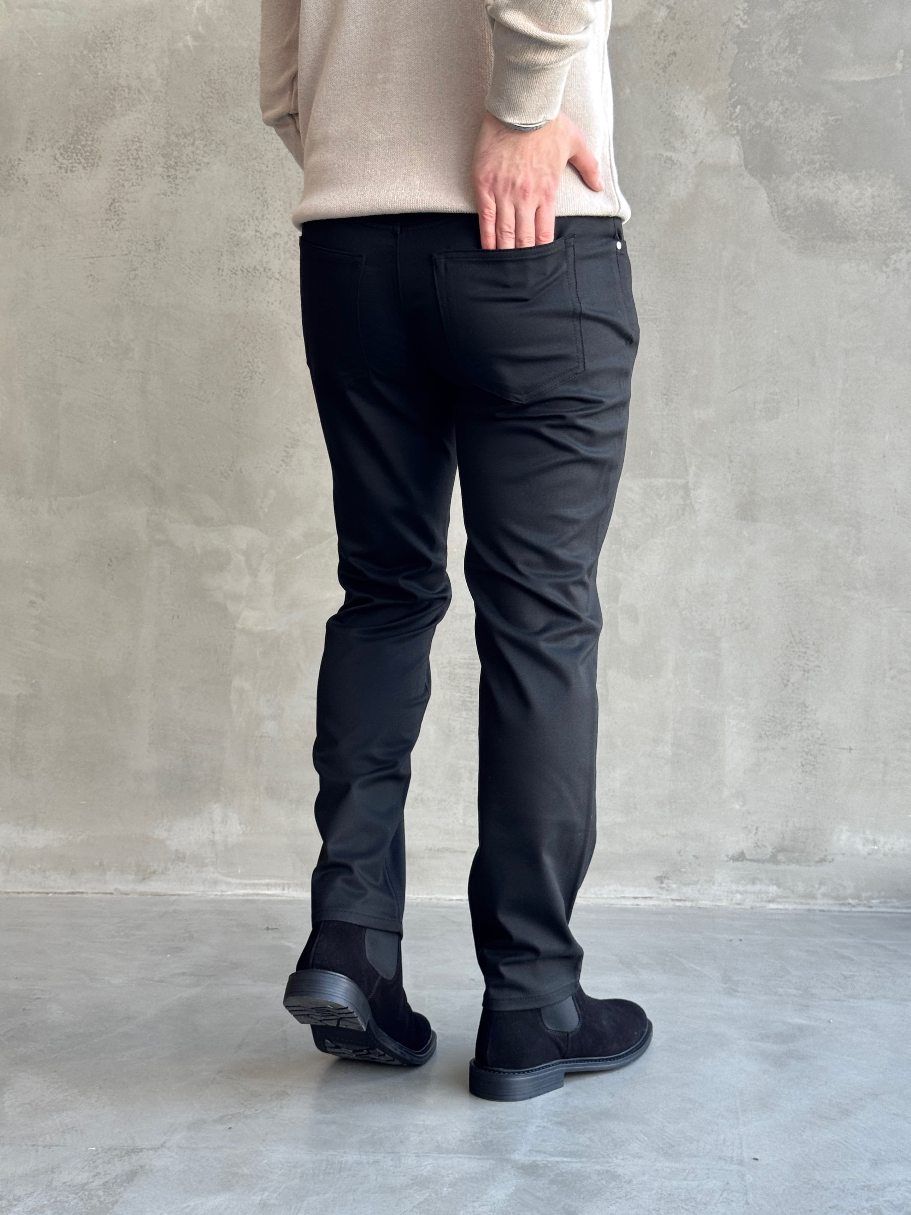 Erkek Business Collection Regular Kalıp Kışlık Kumaş Pantolon-Siyah(E1860)Ketench
