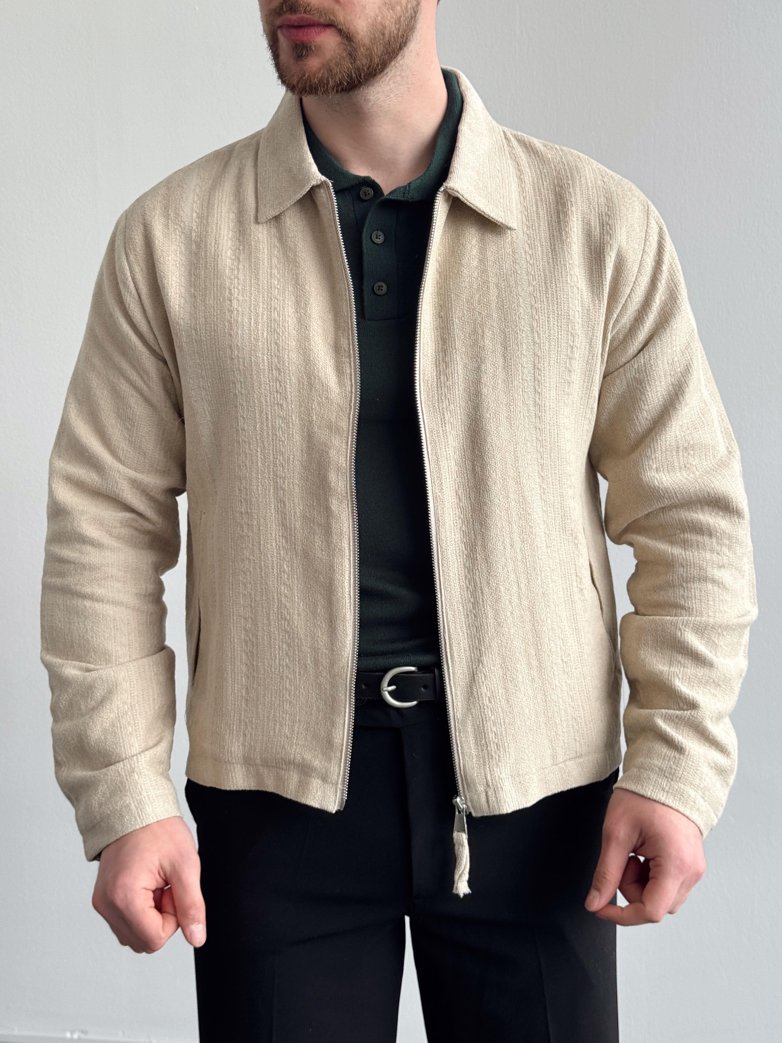 Erkek Elit Seçim Oversize Kalıp Yazlık Ceket-Bej(E1339)Ketench