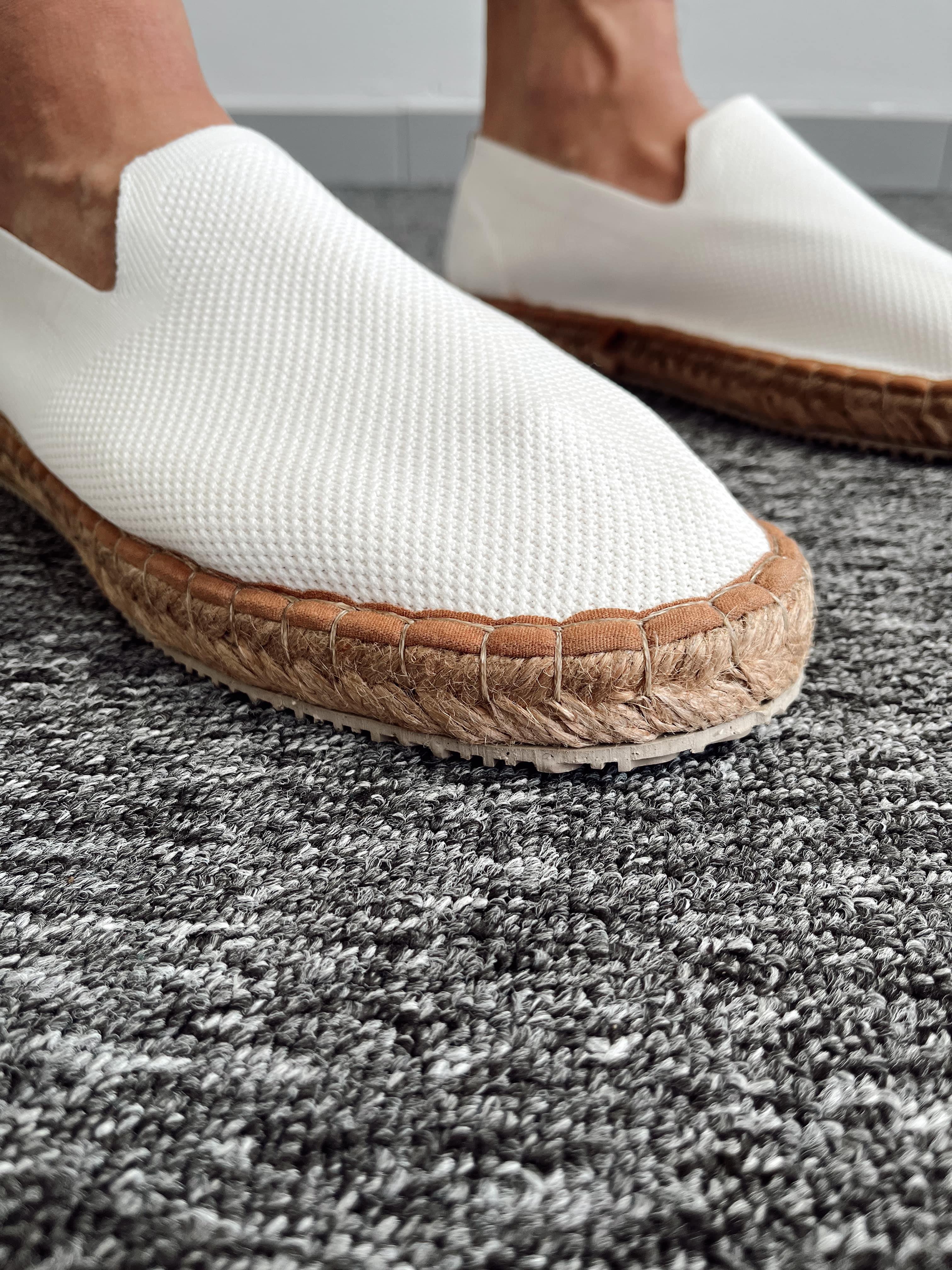 Erkek Keten Espadril Ayakkabı-Beyaz(E1061)Ketench