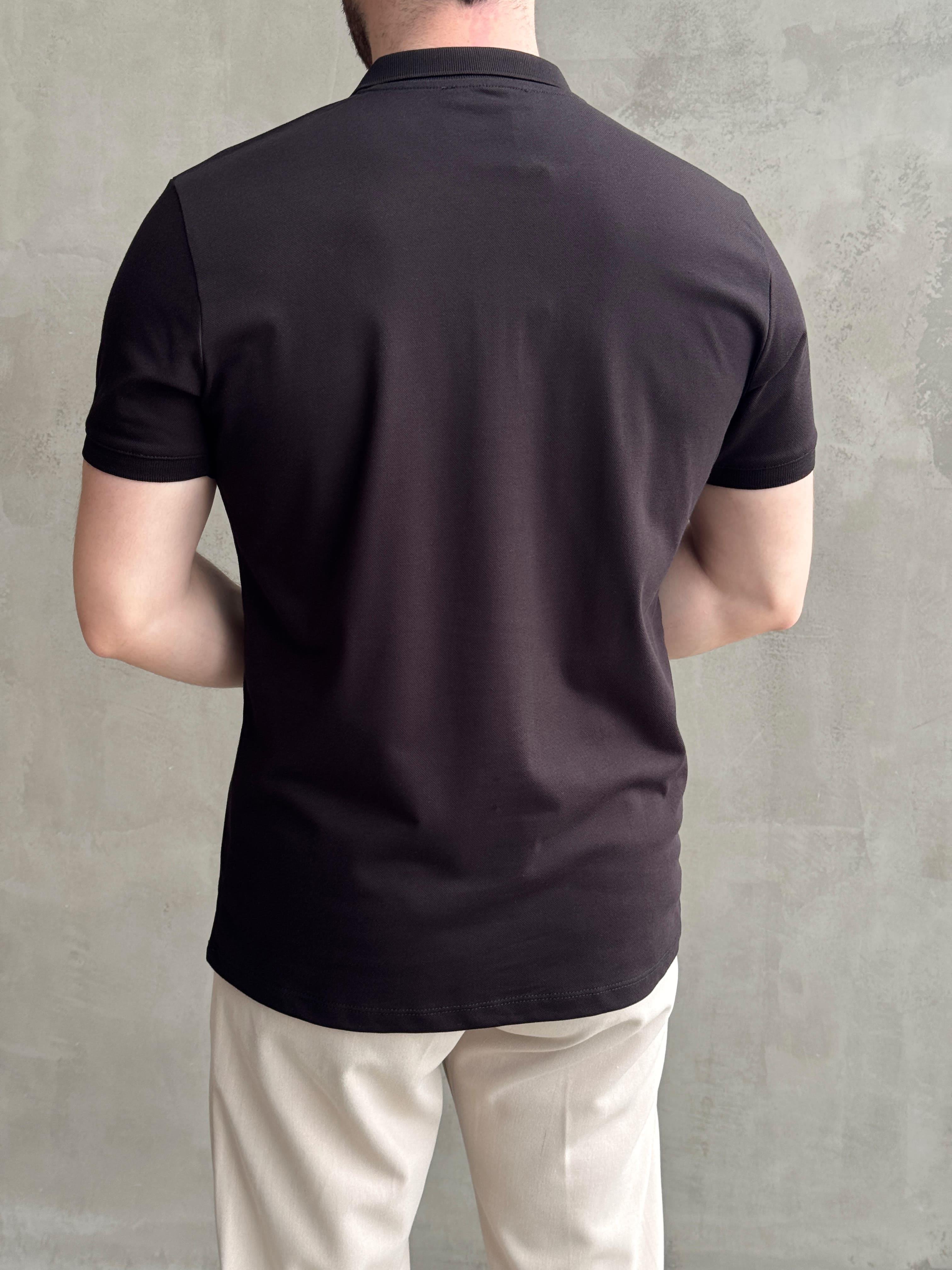 Erkek Ketench Özel Koleksiyon Regular Fit %100 Pamuk Fermuarlı Polo Yaka T-Shirt-Siyah(E1639)Ketench