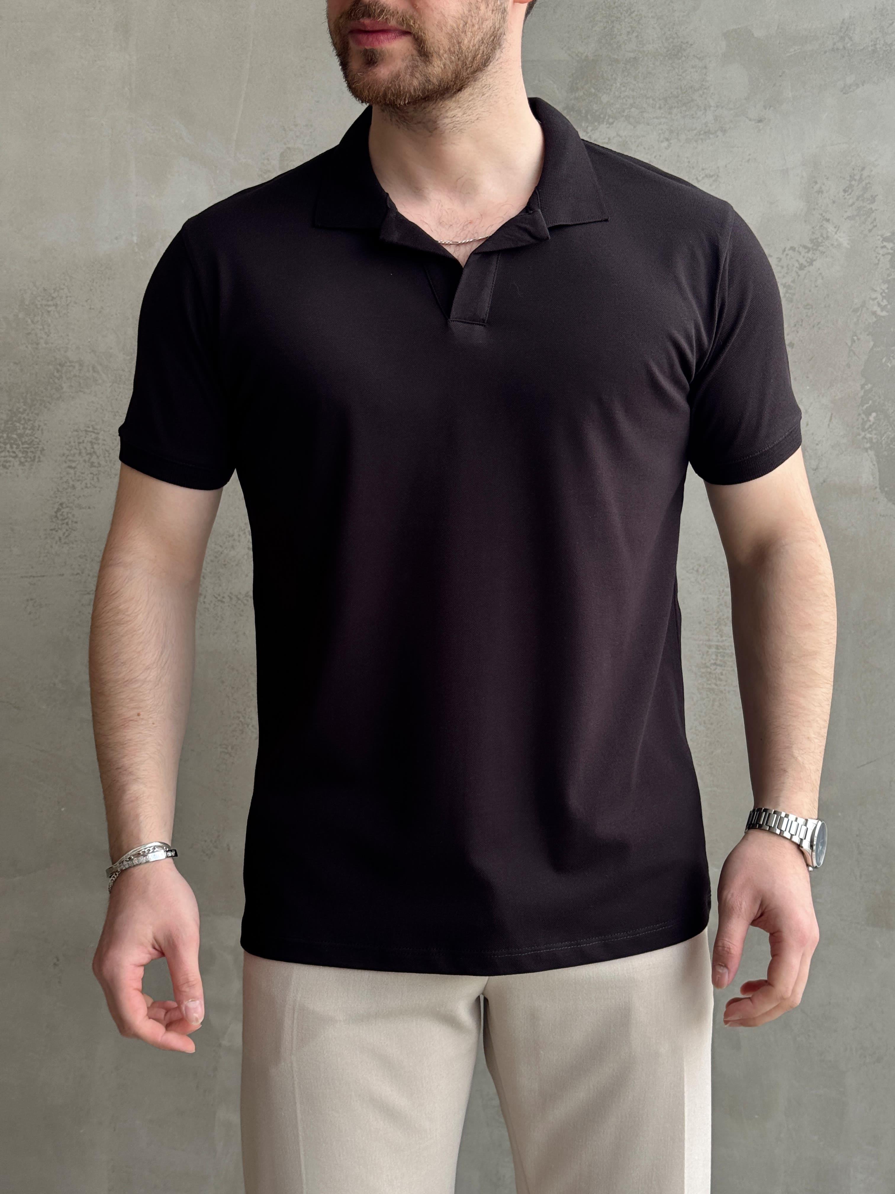 Erkek Ketench Özel Koleksiyon Regular Fit %100 Pamuk Pat Yaka T-Shirt-Siyah(E1638)Ketench
