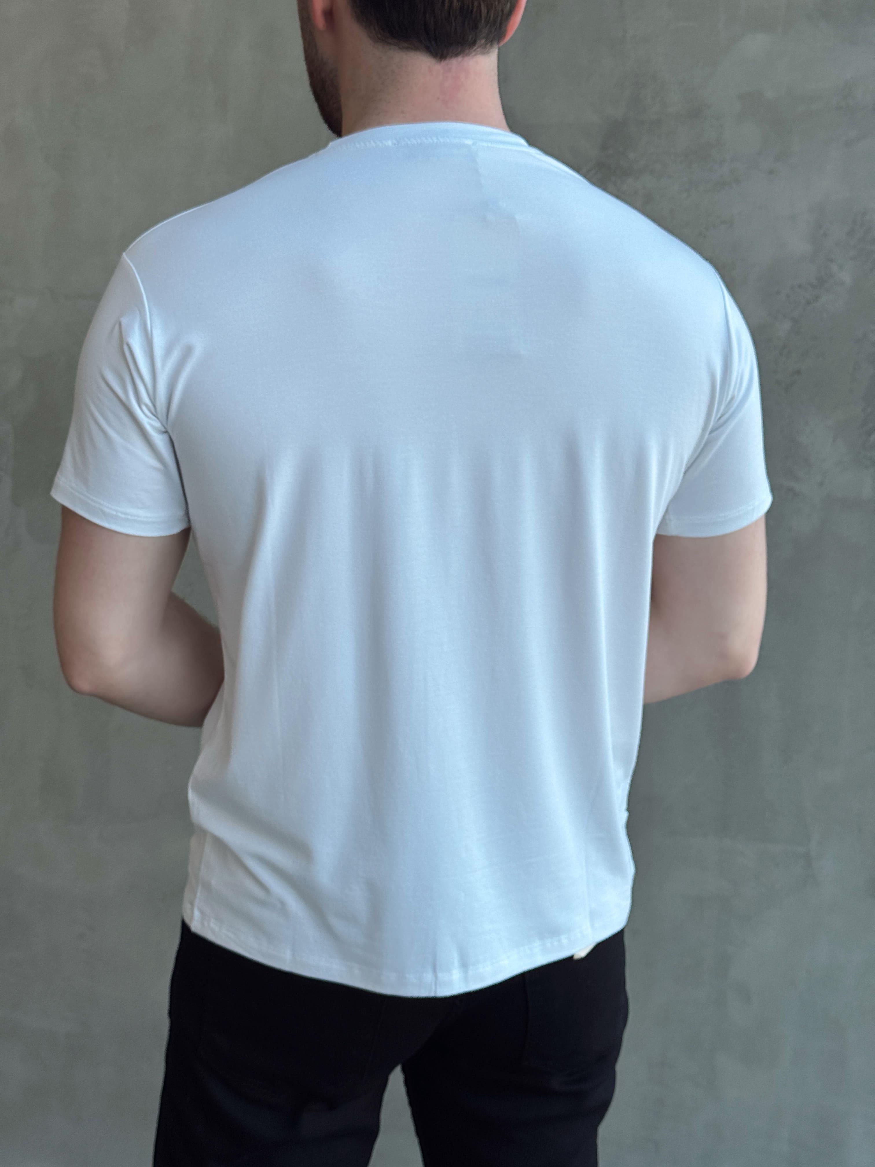 Erkek Ketench Özel Üretim Regular Kalıp Bisiklet Yaka Basic T-Shirt-Beyaz(E1685)Ketench