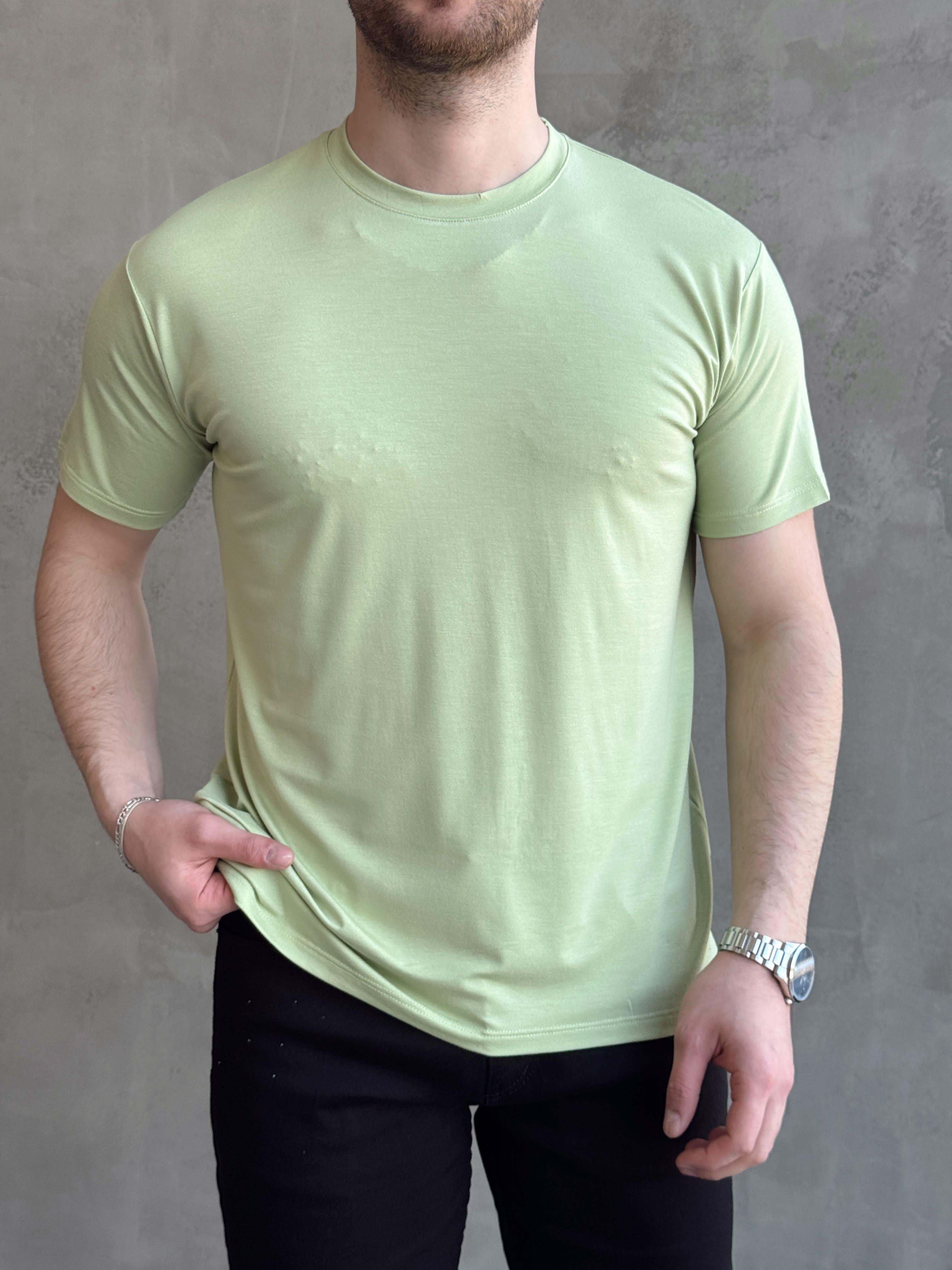 Erkek Ketench Özel Üretim Regular Kalıp Bisiklet Yaka Basic T-Shirt-Mint(E1685)Ketench