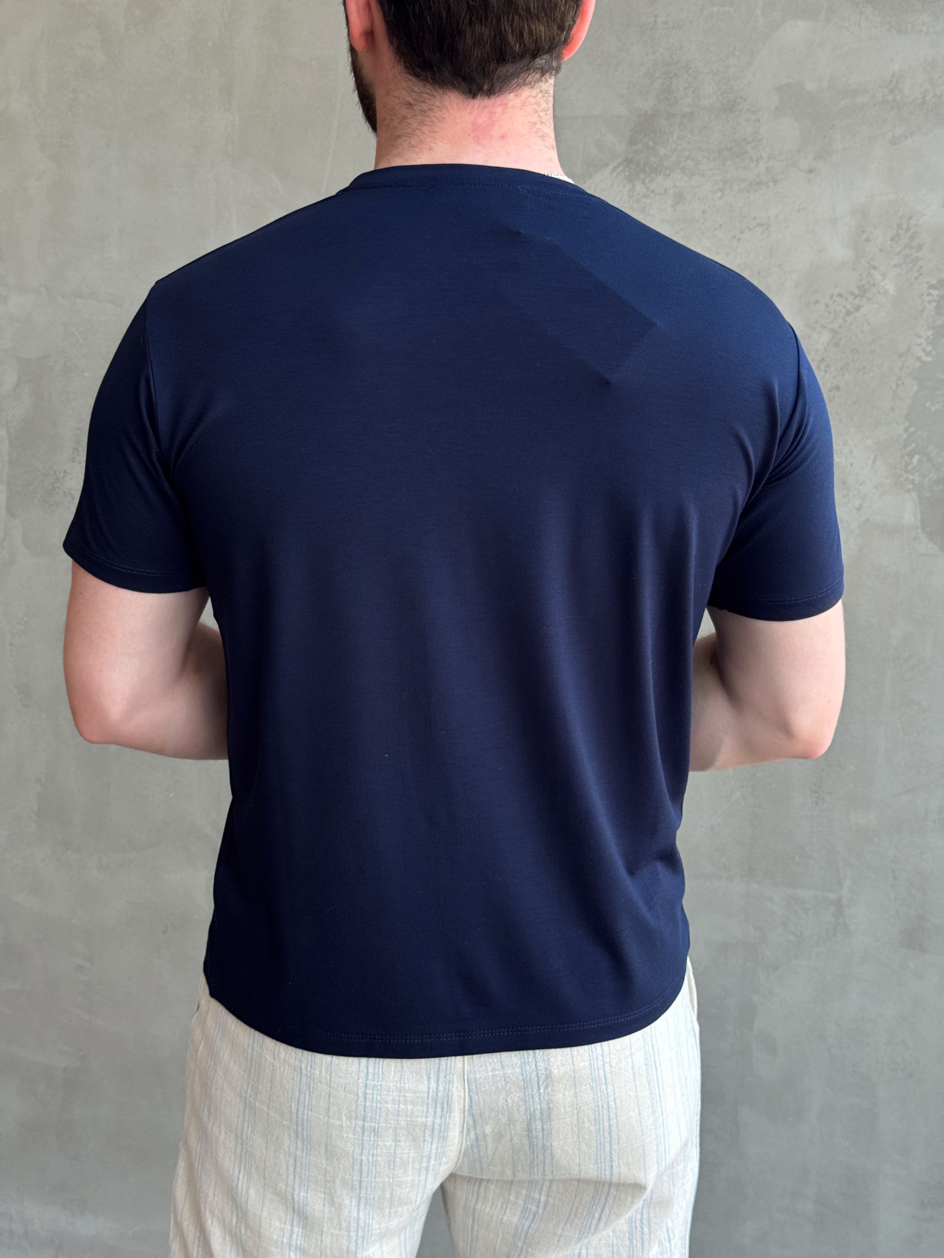 Erkek Ketench Özel Üretim Regular Kalıp Bisiklet Yaka Basic T-Shirt-Lacivert(E1685)Ketench