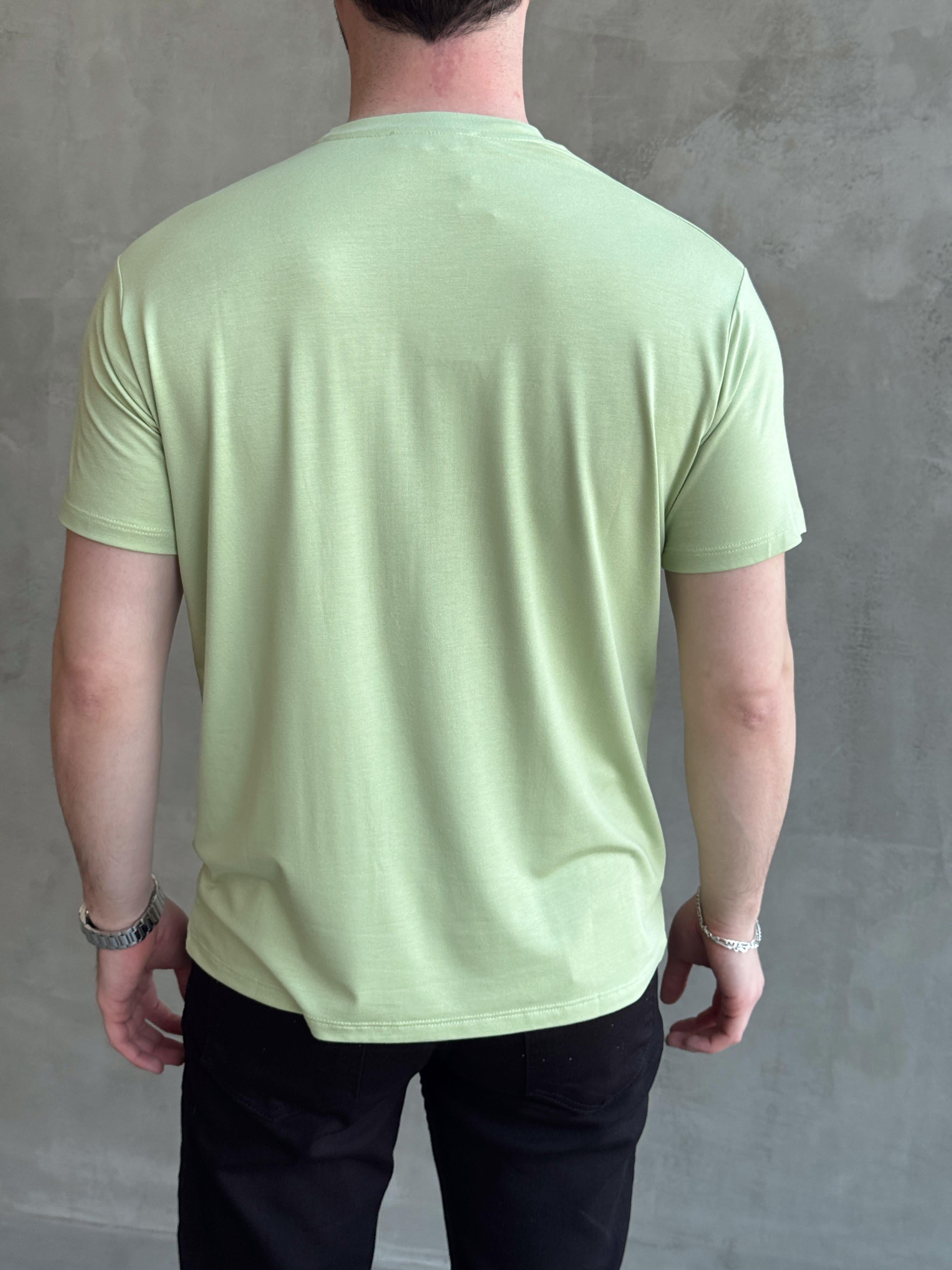 Erkek Ketench Özel Üretim Regular Kalıp Bisiklet Yaka Basic T-Shirt-Mint(E1685)Ketench