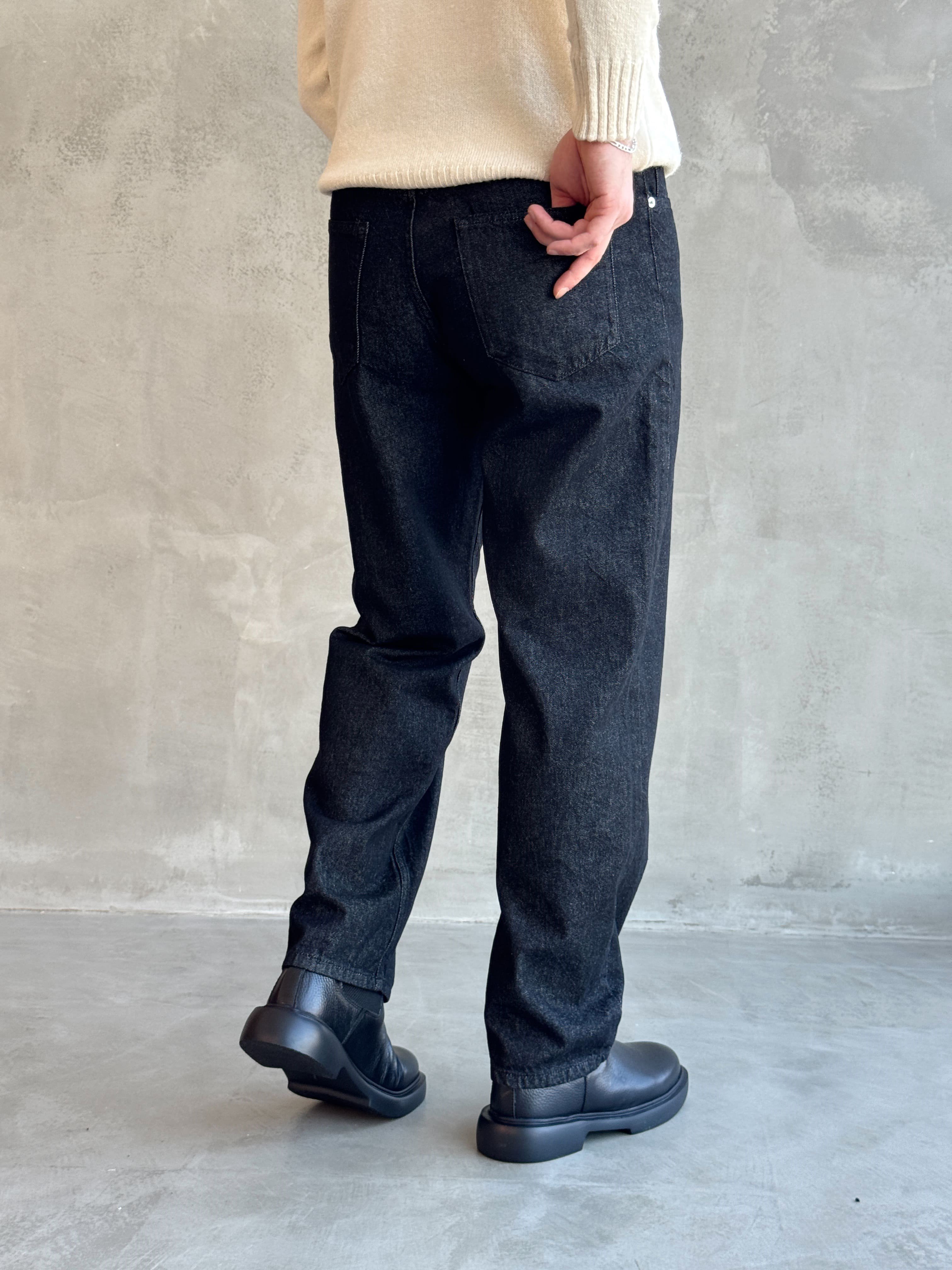 Erkek Özel Premium Seri Günlük Model Baggy Kalıp Jean-Siyah(E1870)Ketench