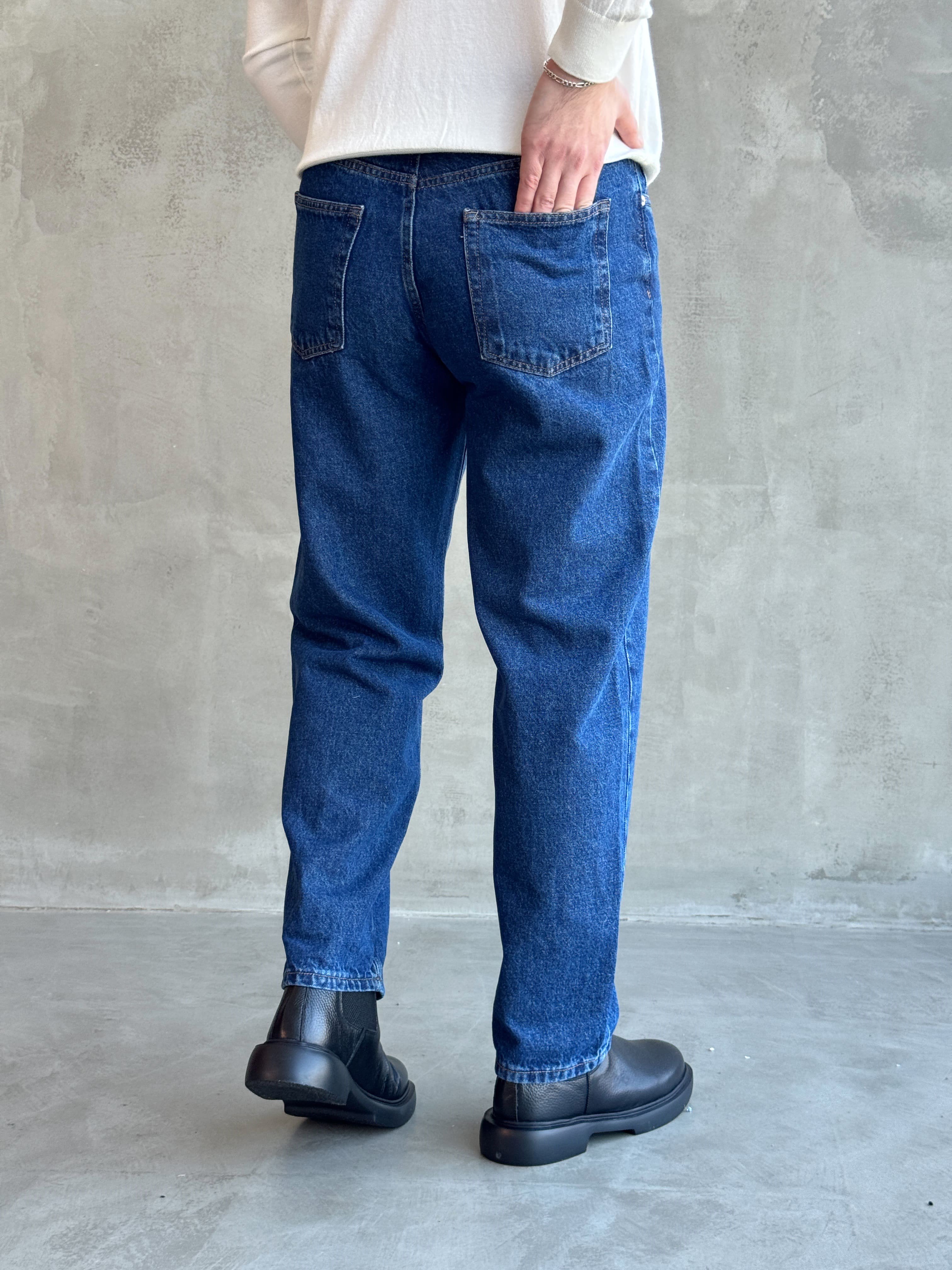 Erkek Özel Premium Seri Günlük Model Baggy Kalıp Jean-Mavi(E1870)Ketench