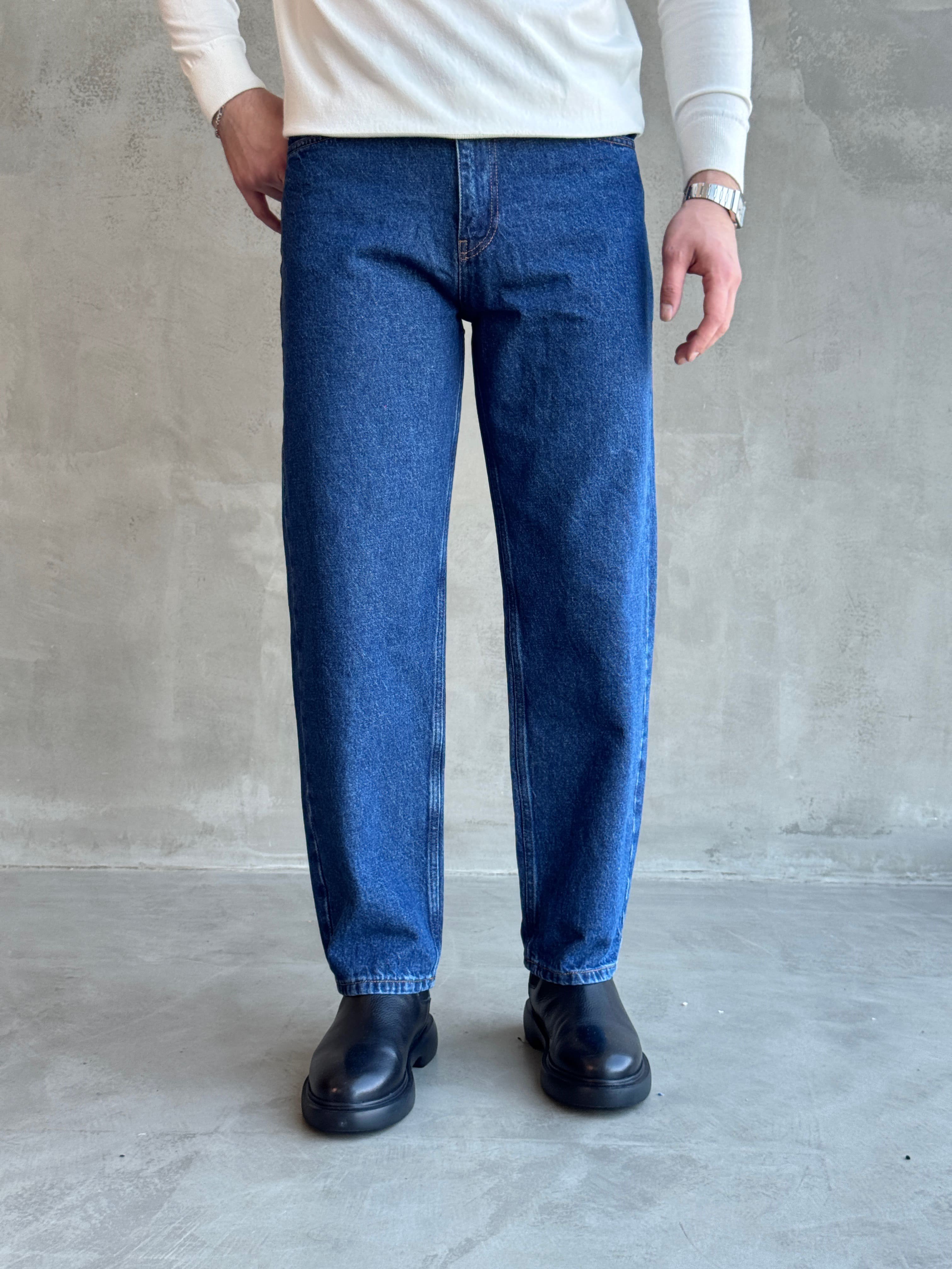 Erkek Özel Premium Seri Günlük Model Baggy Kalıp Jean-Mavi(E1870)Ketench
