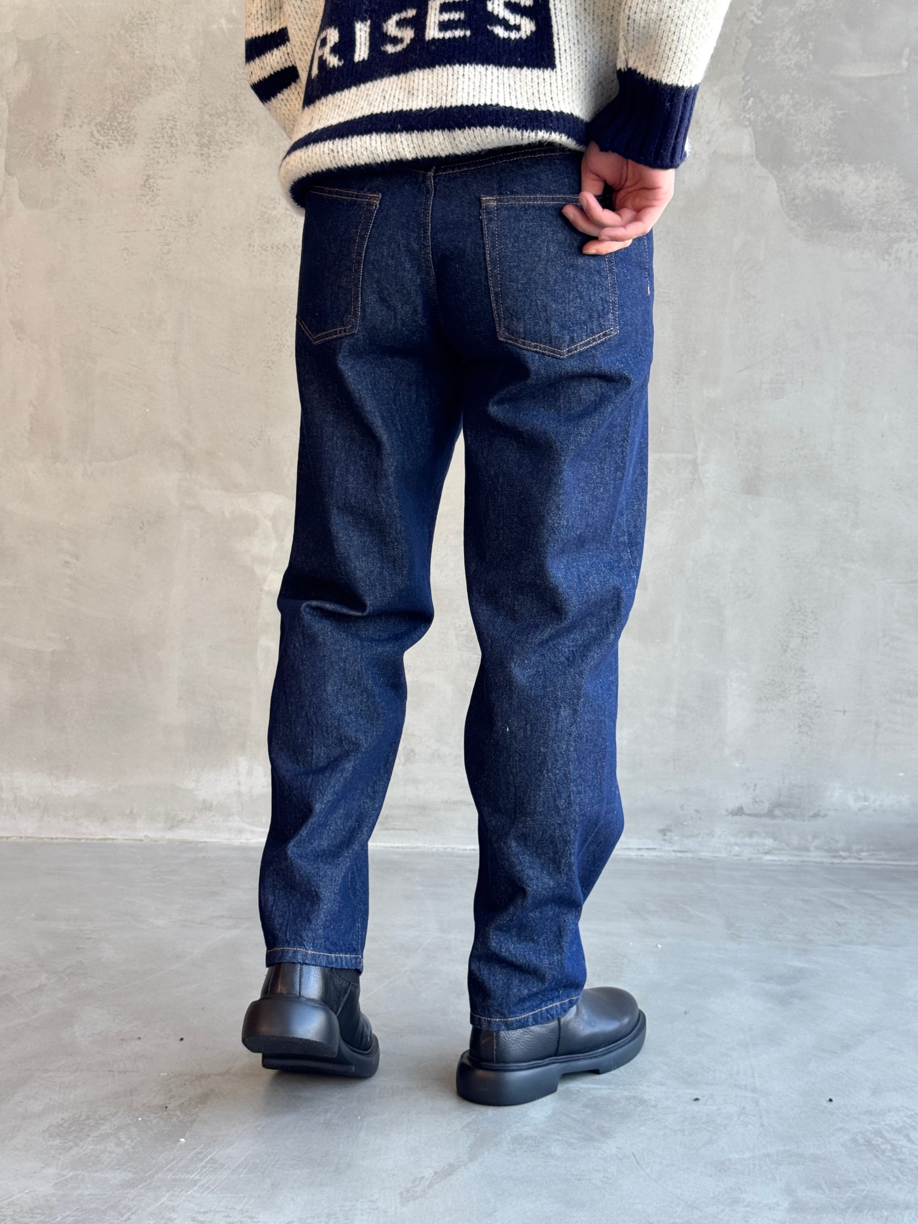Erkek Özel Premium Seri Günlük Model Baggy Kalıp Jean-Koyu Mavi(E1870)Ketench