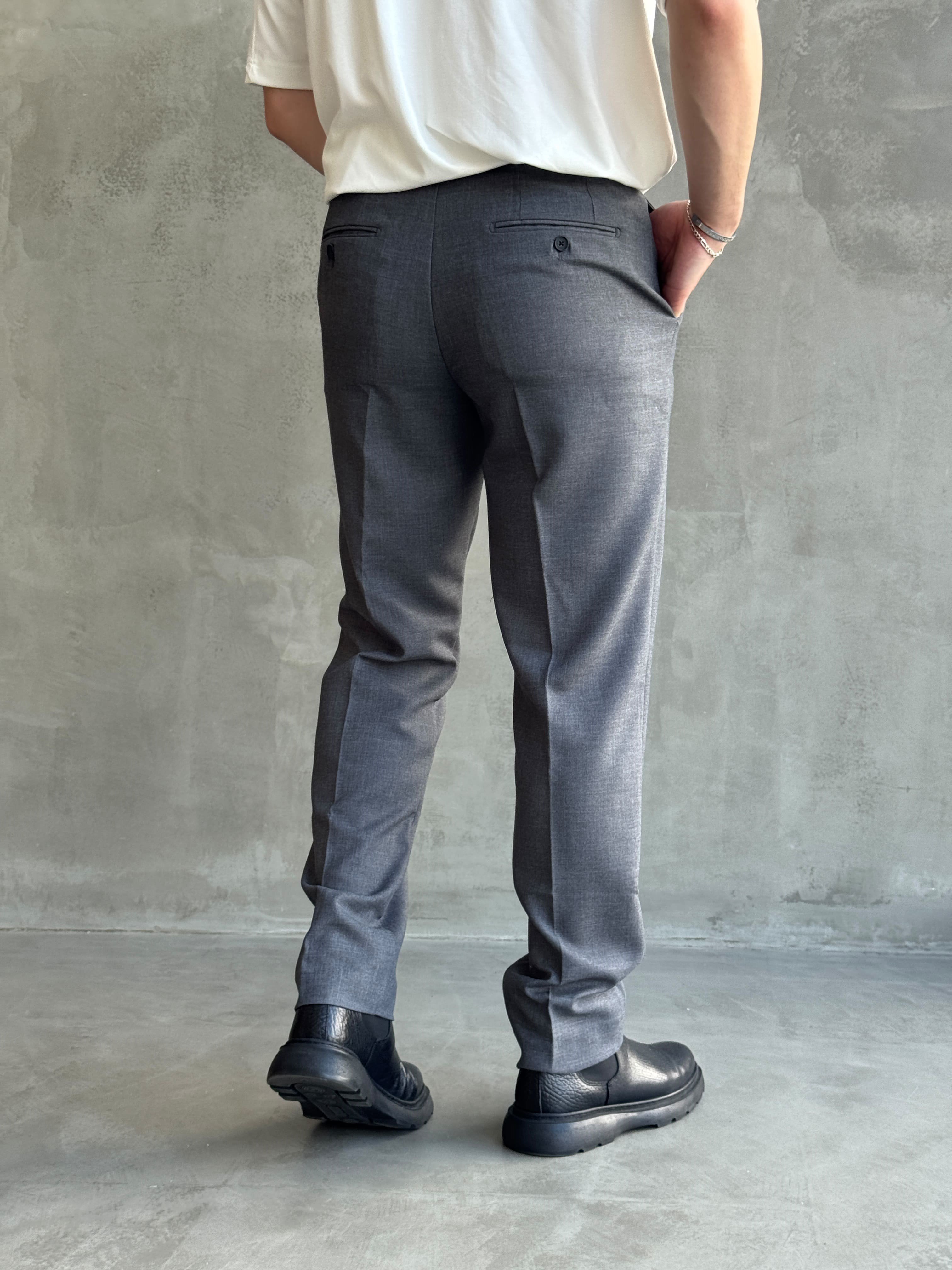 Erkek Özel Premium Seri Regular Fit Kalıp Kışlık Kumaş Pantolon-Antrasit(E1821)Ketench