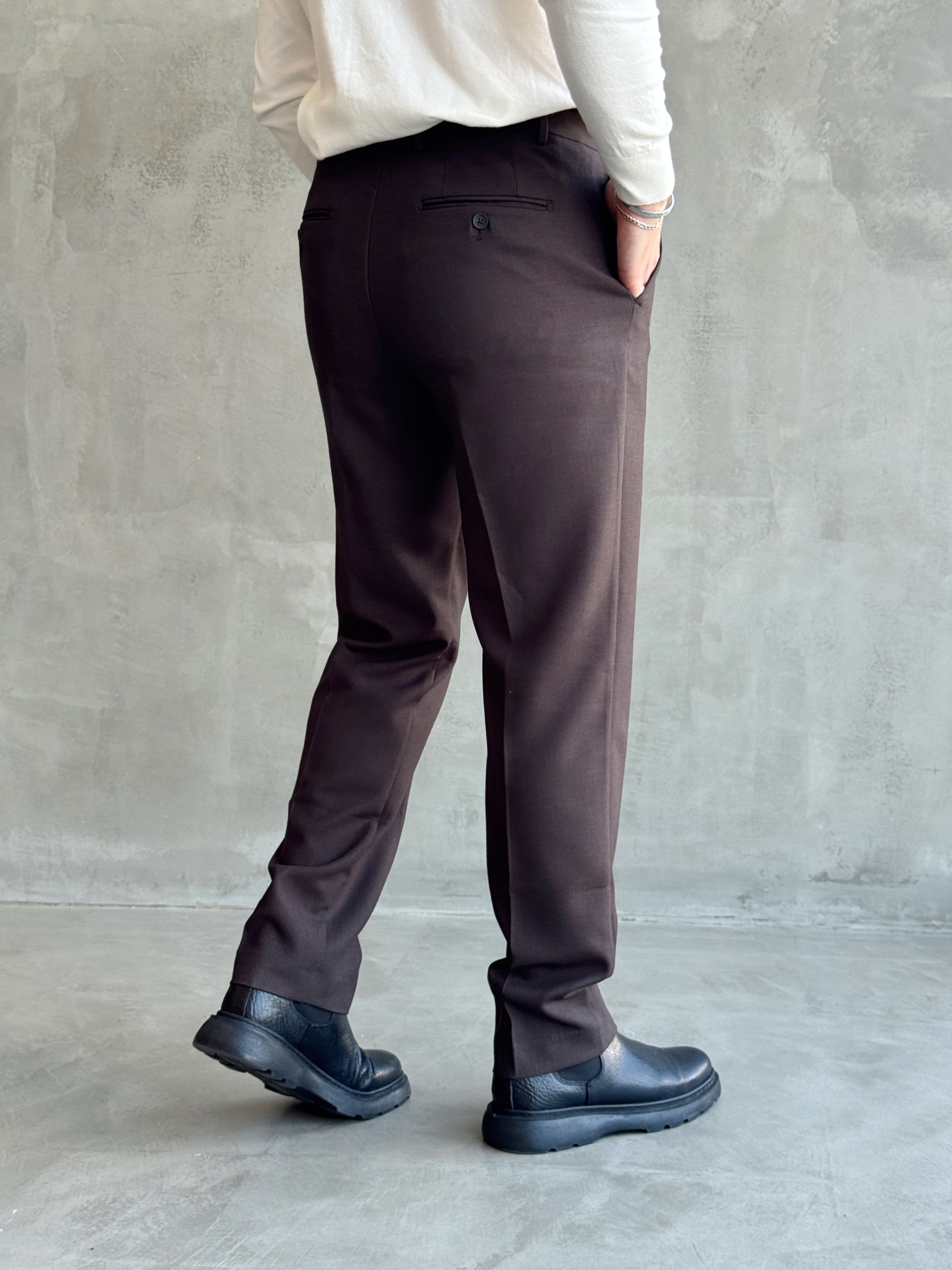 Erkek Özel Premium Seri Regular Fit Kalıp Kışlık Kumaş Pantolon-Kahverengi(E1821)Ketench