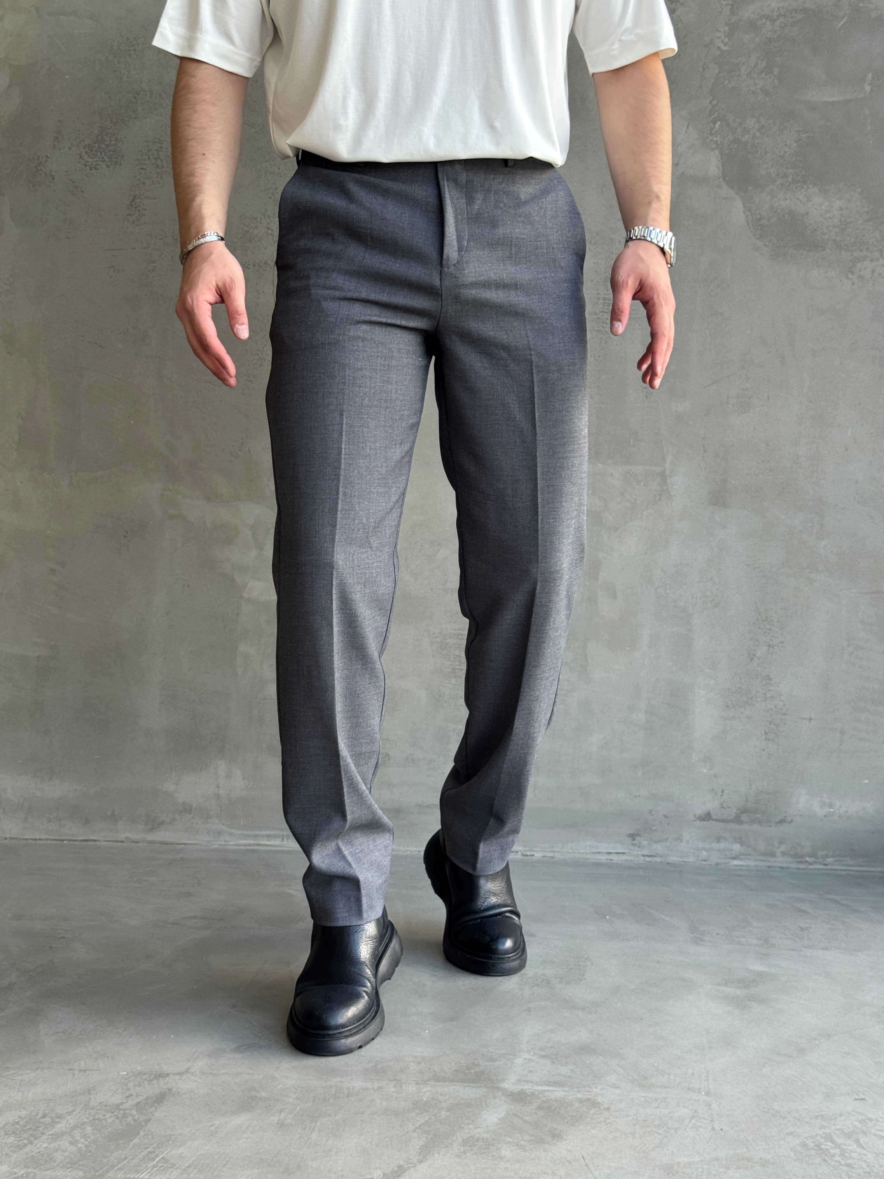 Erkek Özel Premium Seri Regular Fit Kalıp Kışlık Kumaş Pantolon-Antrasit(E1821)Ketench