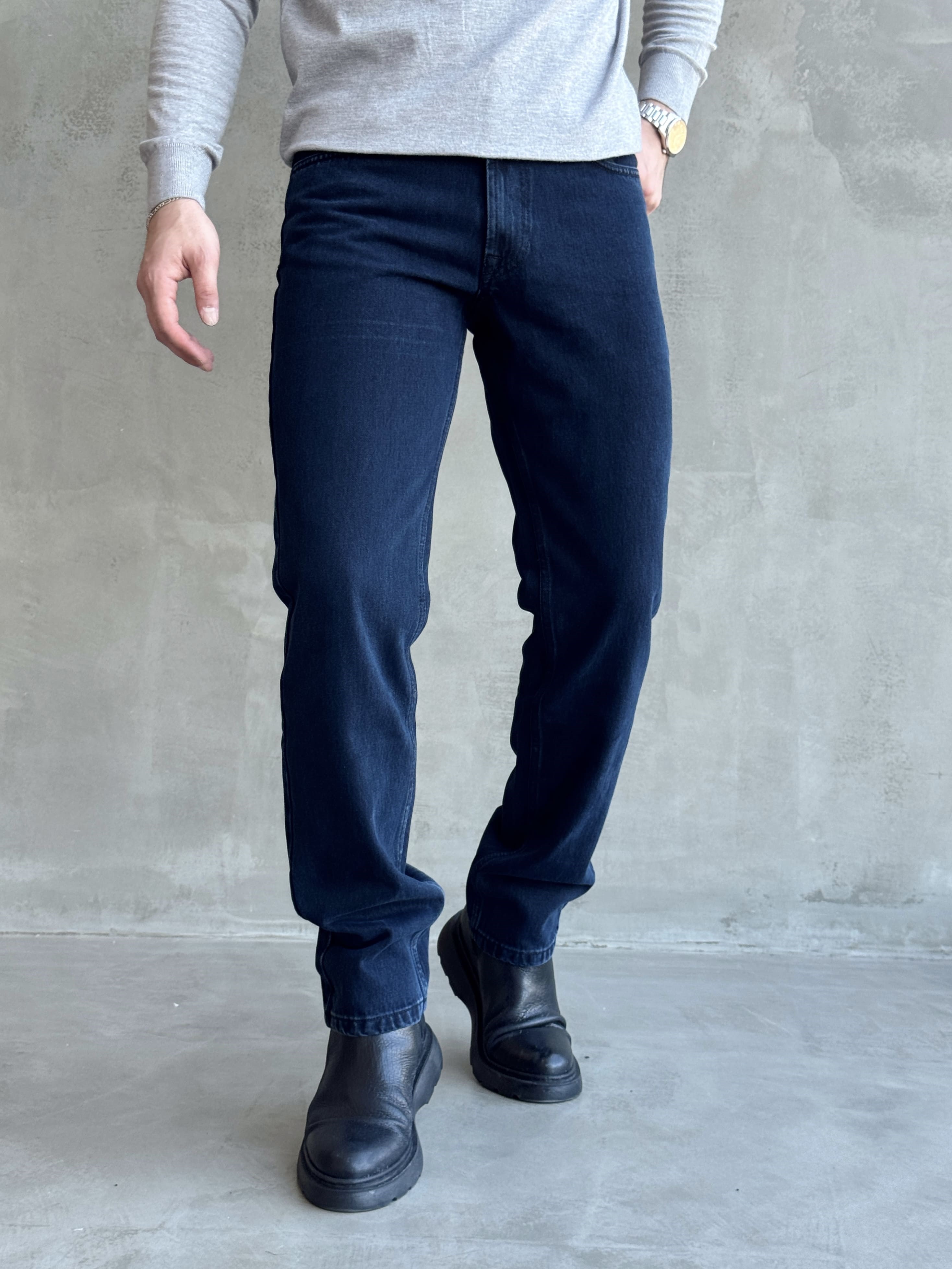 Erkek Özel Premium Seri Taper Fit Klasik Jean-Dark Blue(E1817)Ketench