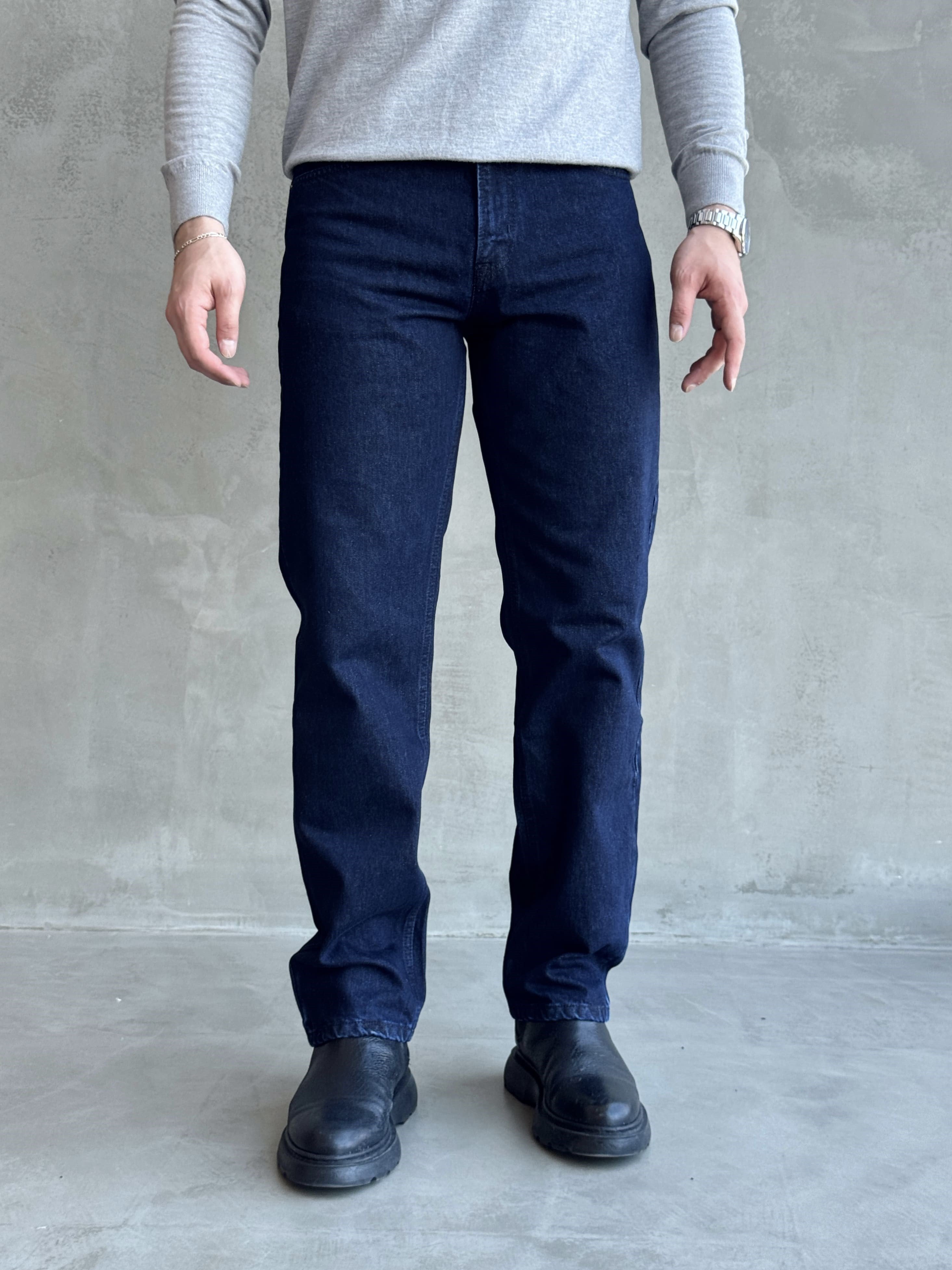Erkek Özel Premium Seri Taper Fit Klasik Jean-Blue Black(E1817)Ketench