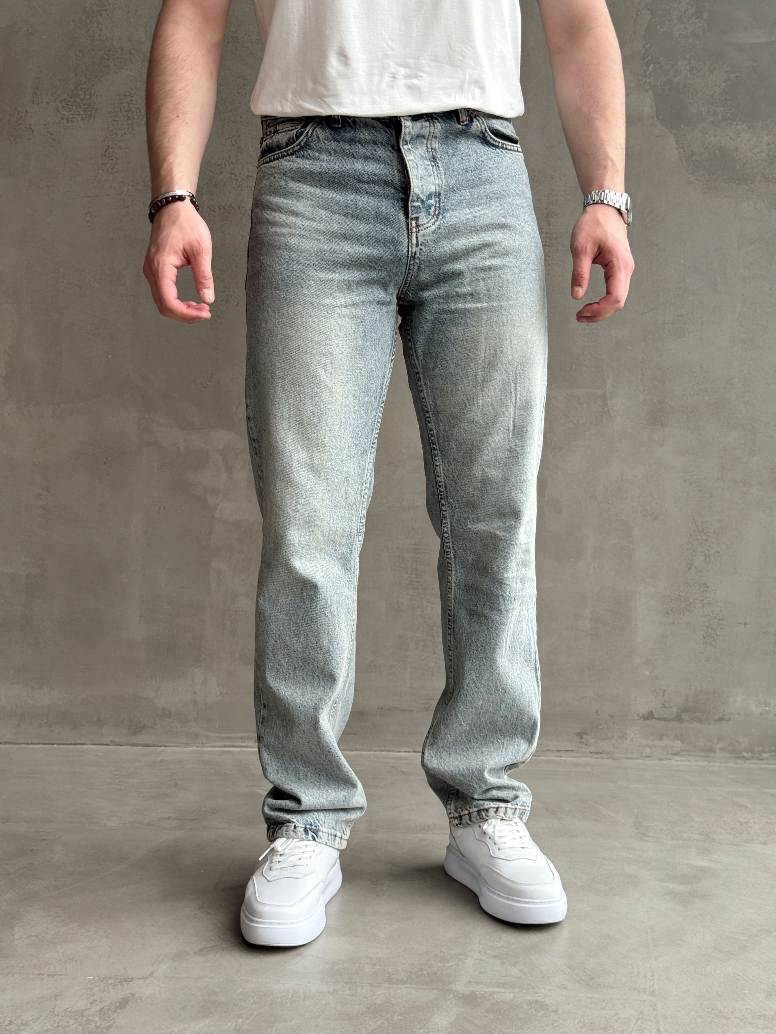 Erkek Premium Kalite Likralı Baggy Kalıp Denim Jean-Retro(E1750) TD:753Ketench