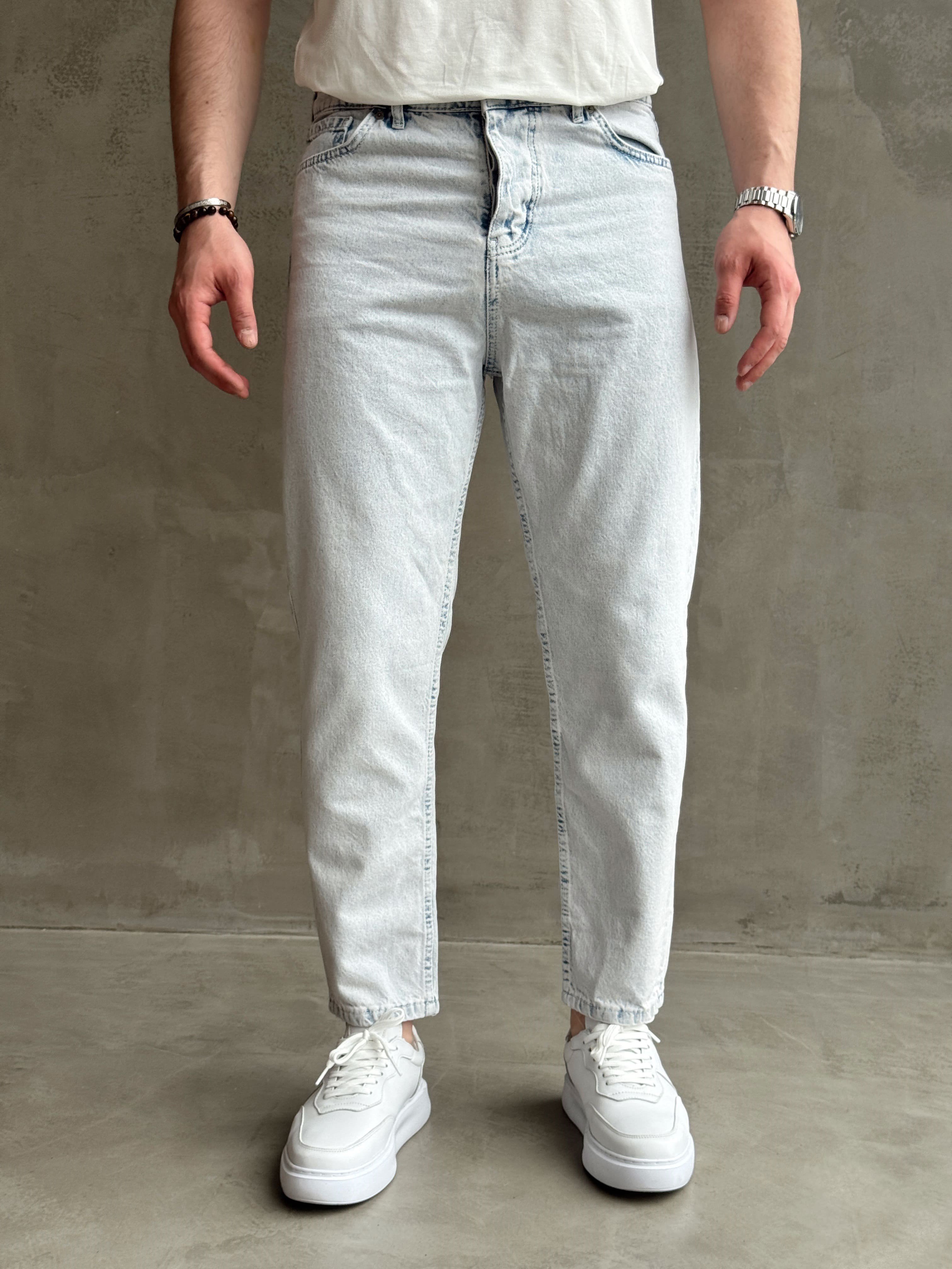 Erkek Premium Kalite Likralı Boyfriend Kalıp Denim Jean-Buz Mavi(E1749) TD:265Ketench