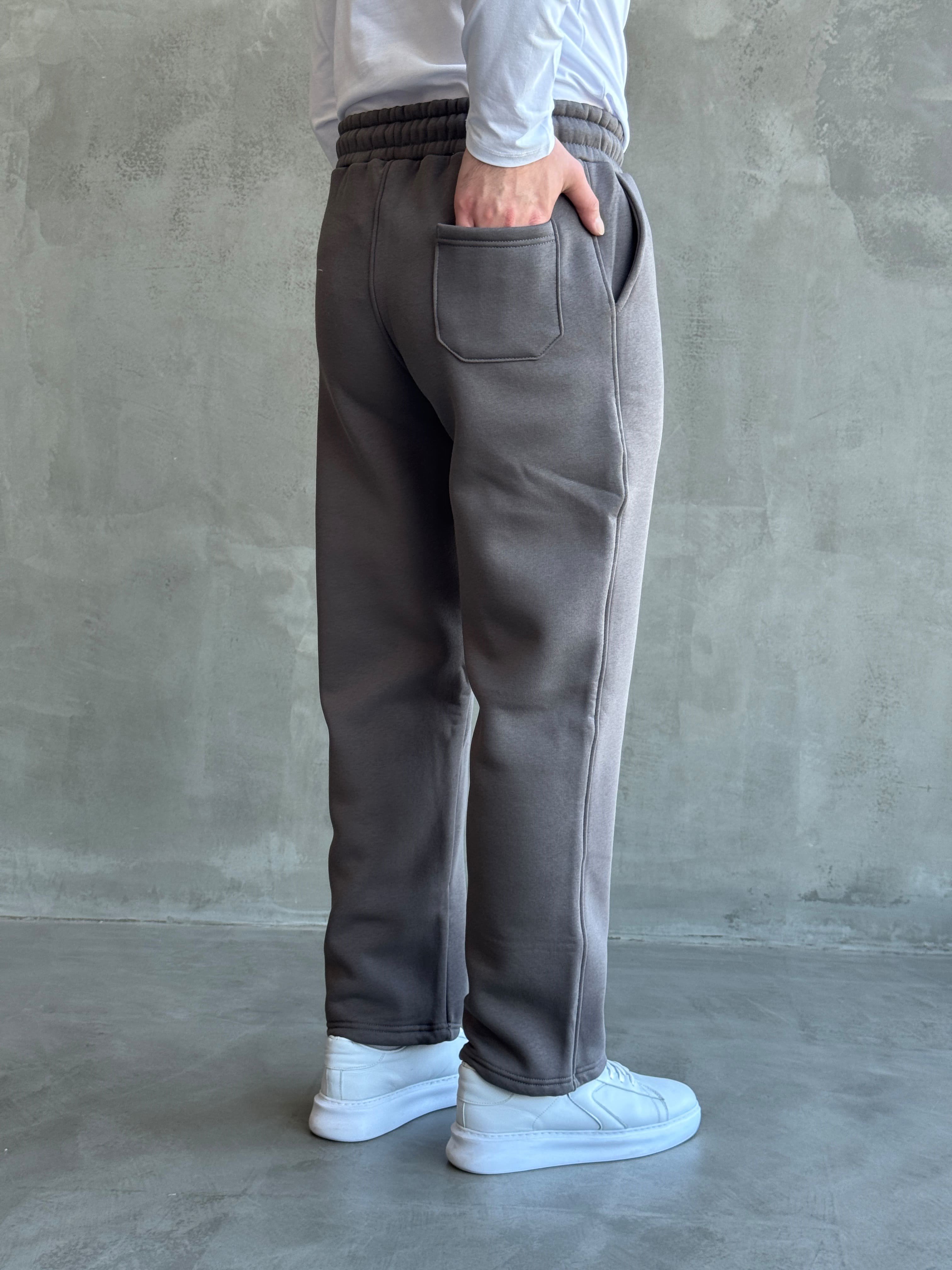 Erkek Yeni Sezon 3 İplik Baggy Kalıp Basic Eşofman-Antrasit(E1803)Ketench