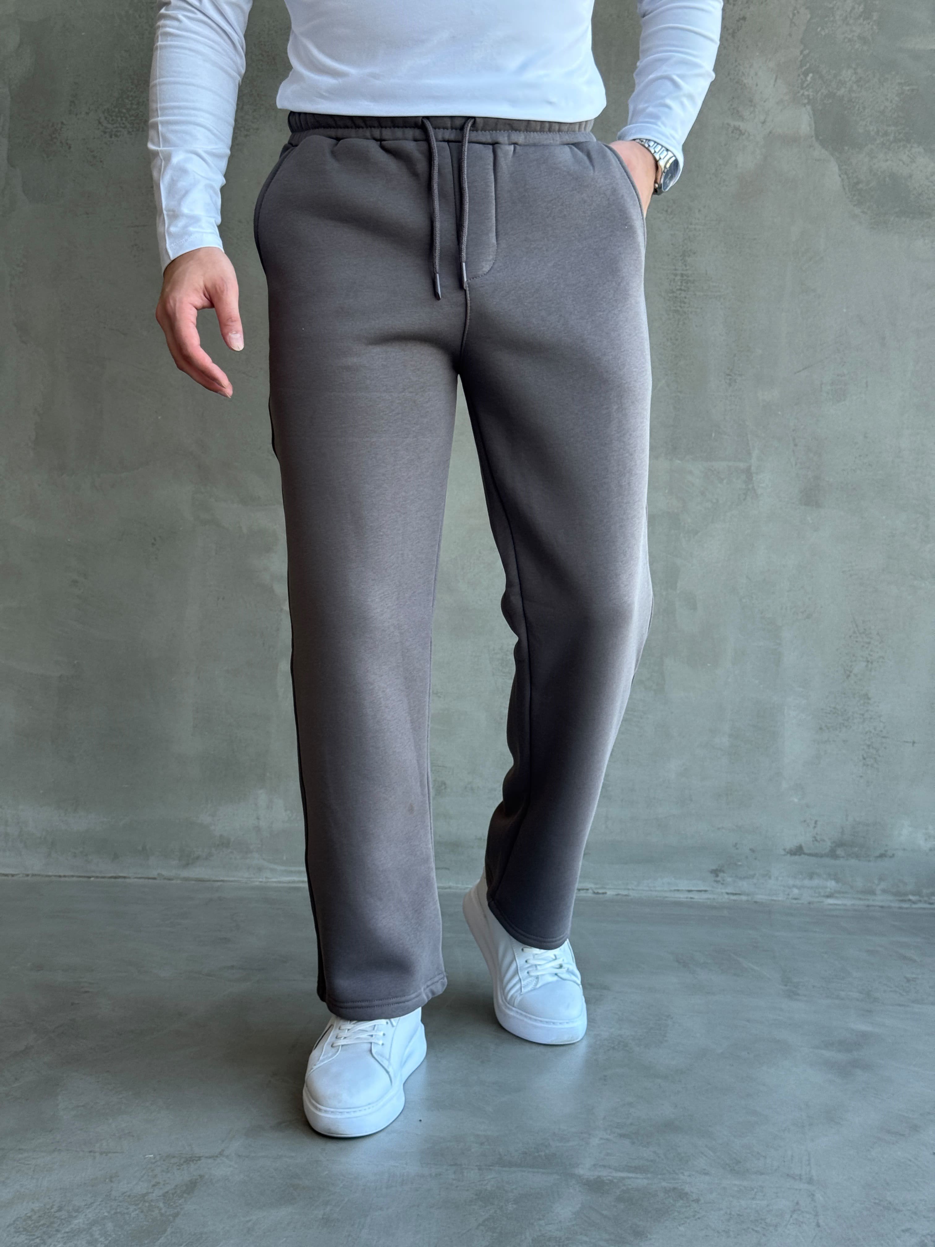 Erkek Yeni Sezon 3 İplik Baggy Kalıp Basic Eşofman-Antrasit(E1803)Ketench