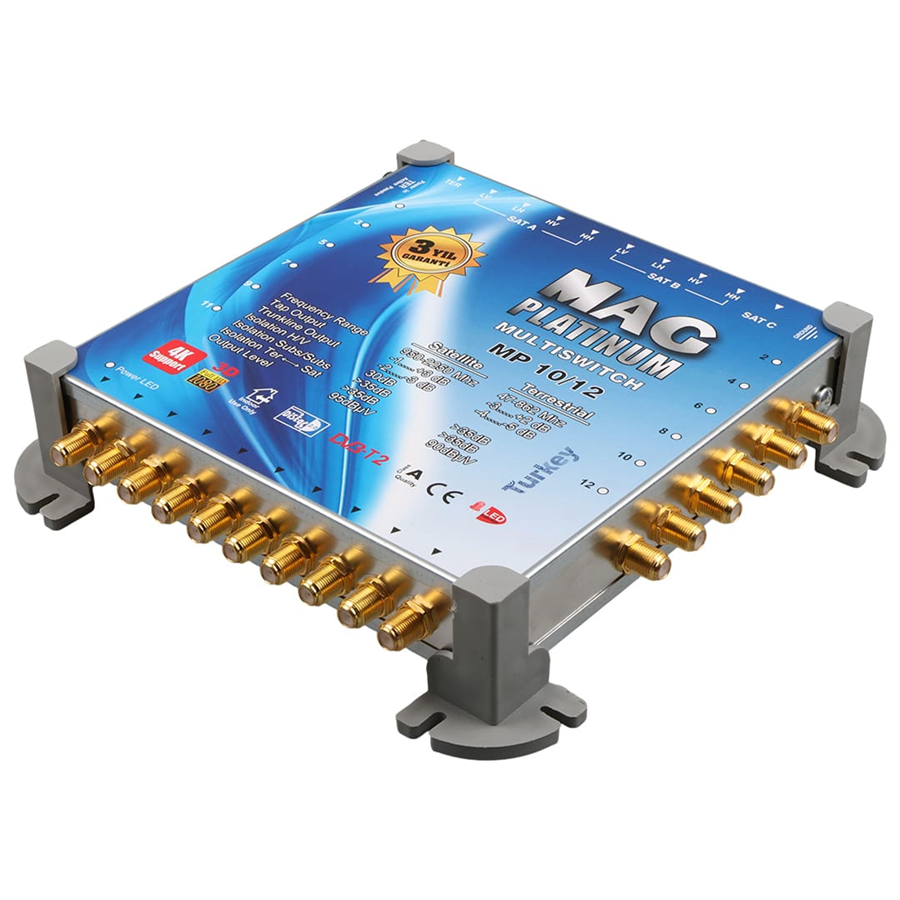 10*12 Sonlu/Kaskatlı Swıtchlı Uydu Santrali Mag Platınum Fiyatı - Merter Elektronik