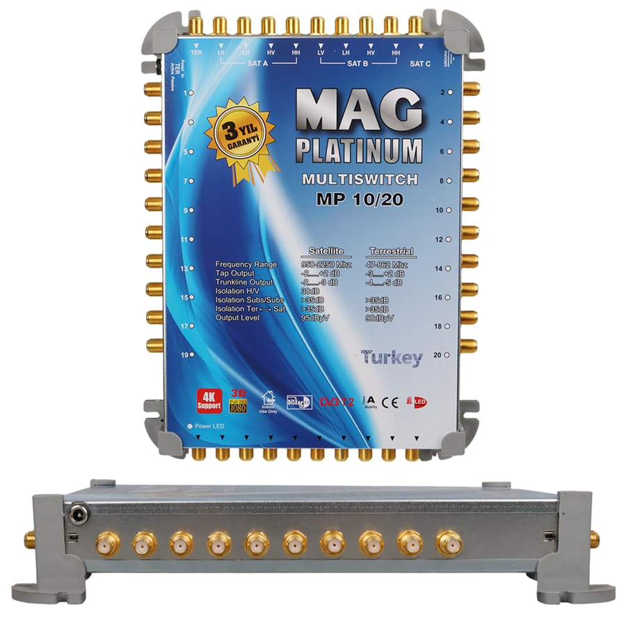 10*20 Sonlu/Kaskatlı Swıtchlı Uydu Santrali Mag Platınum Fiyatı - Merter Elektronik