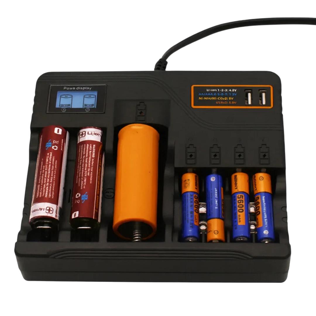 BESTON AL-7988A ÇOKLU PİL DESTEĞİ HIZLI ŞARJLI AKILLI LCD EKRANLI LI-ION ŞARJ CİHAZI (AA/AAA/9V, 18650, 21700, 26650)