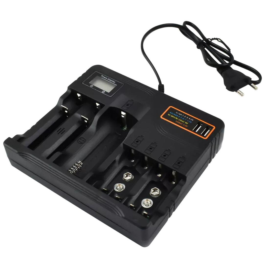 BESTON AL-7988A ÇOKLU PİL DESTEĞİ HIZLI ŞARJLI AKILLI LCD EKRANLI LI-ION ŞARJ CİHAZI (AA/AAA/9V, 18650, 21700, 26650)