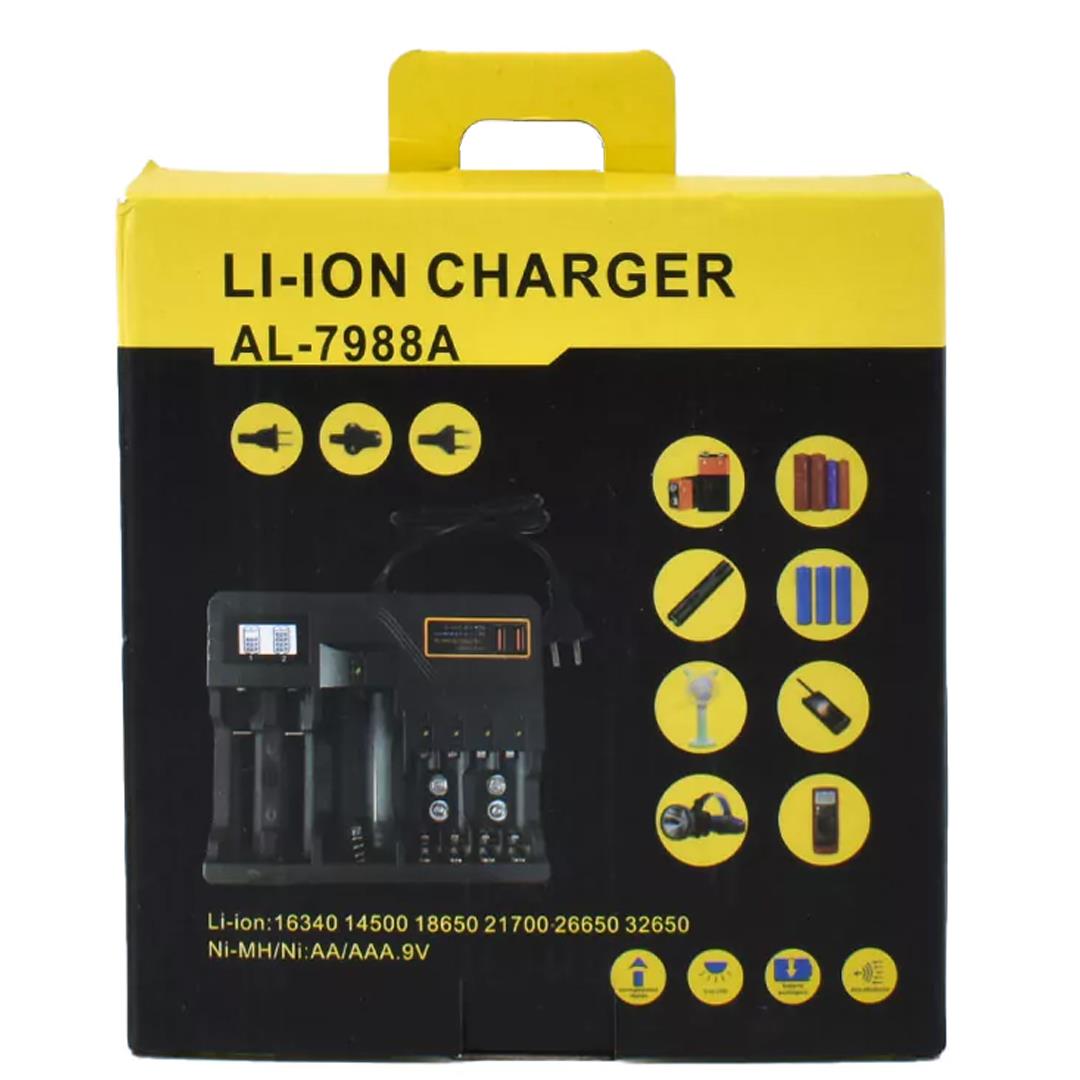 BESTON AL-7988A ÇOKLU PİL DESTEĞİ HIZLI ŞARJLI AKILLI LCD EKRANLI LI-ION ŞARJ CİHAZI (AA/AAA/9V, 18650, 21700, 26650)