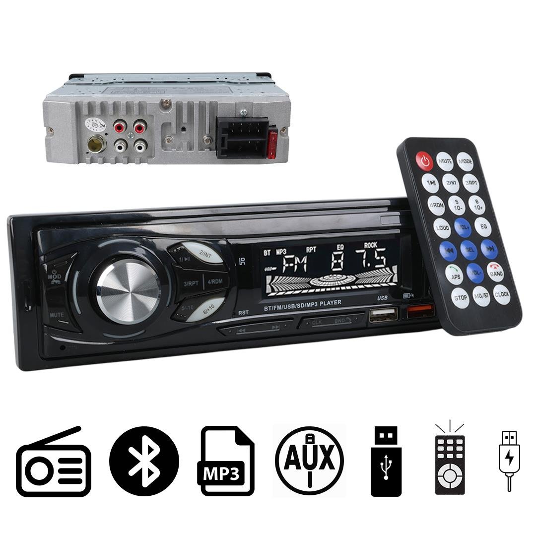 Carstar CS-107 Çift USB/SD/FM/AUX/Bluetooth Kumandalı Oto Teyp 4X60 Watt Fiyatı - Merter Elektronik