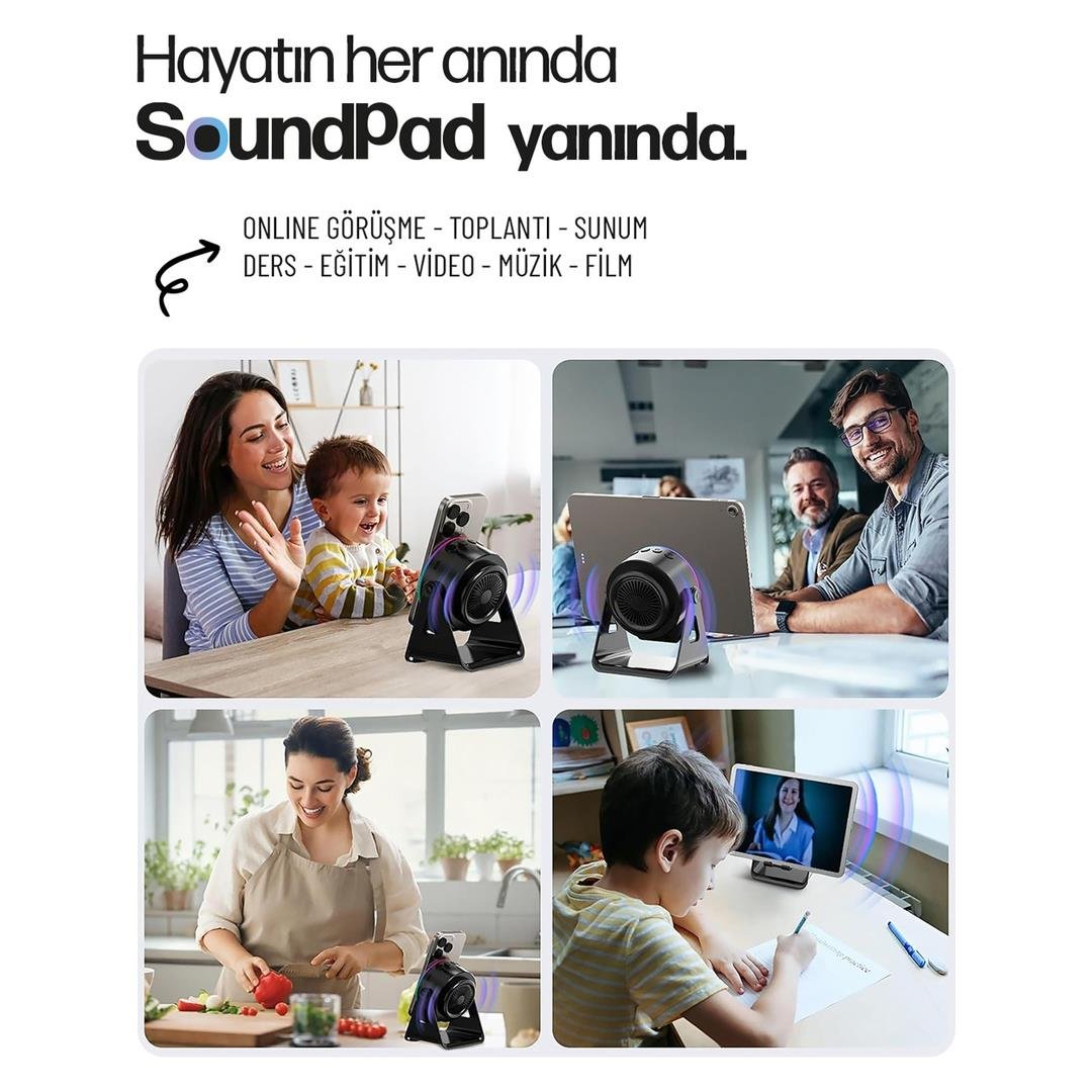 ENKADO EKD-S11 5IN1 WIRELESS INDUCTION  BLUTOOTH 5W 2000 MAH RGB BEYAZ SPEAKER