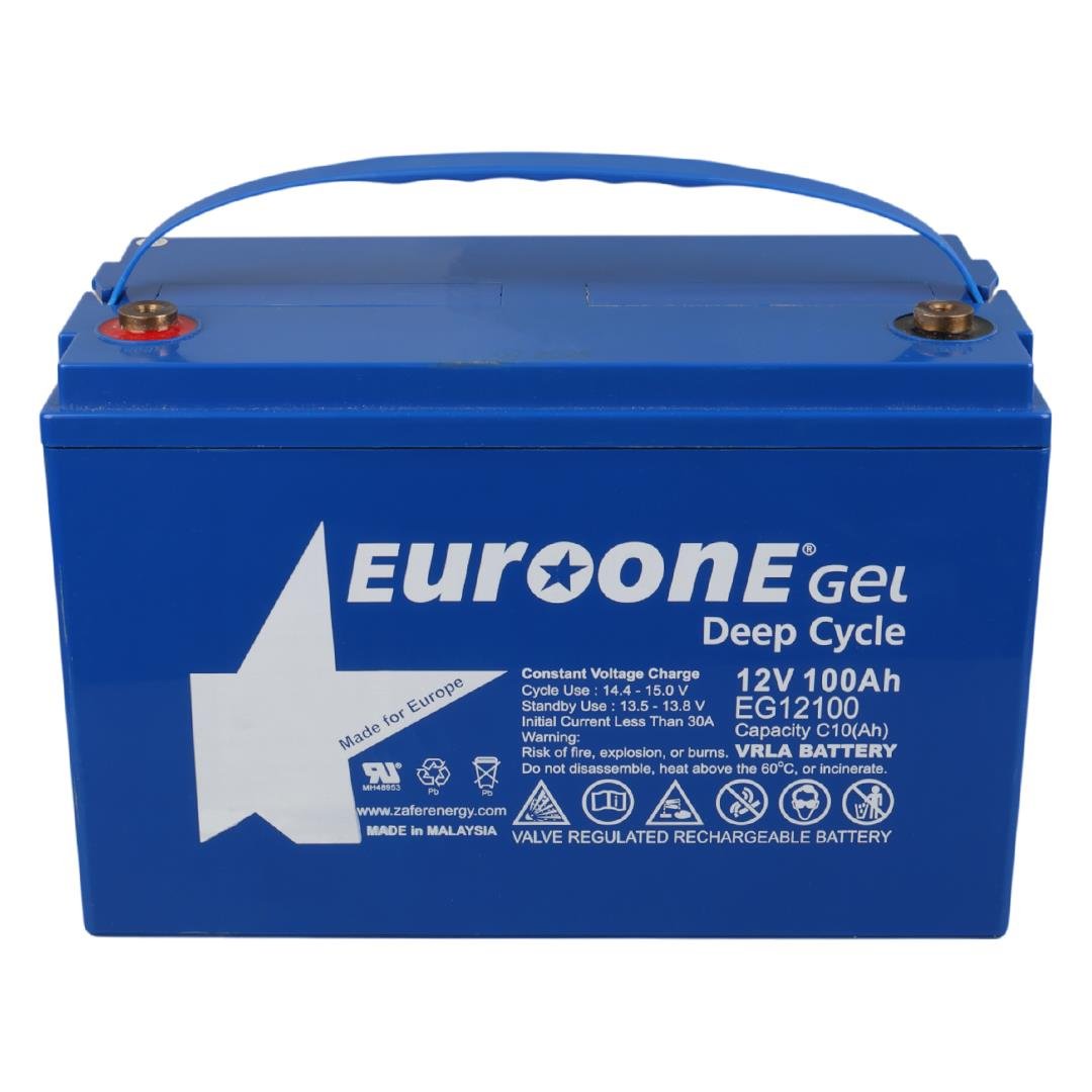 Euroone EG12100 12 Volt 100 Amper Deep Cycle Jel Akü Fiyatı - Merter Elektronik