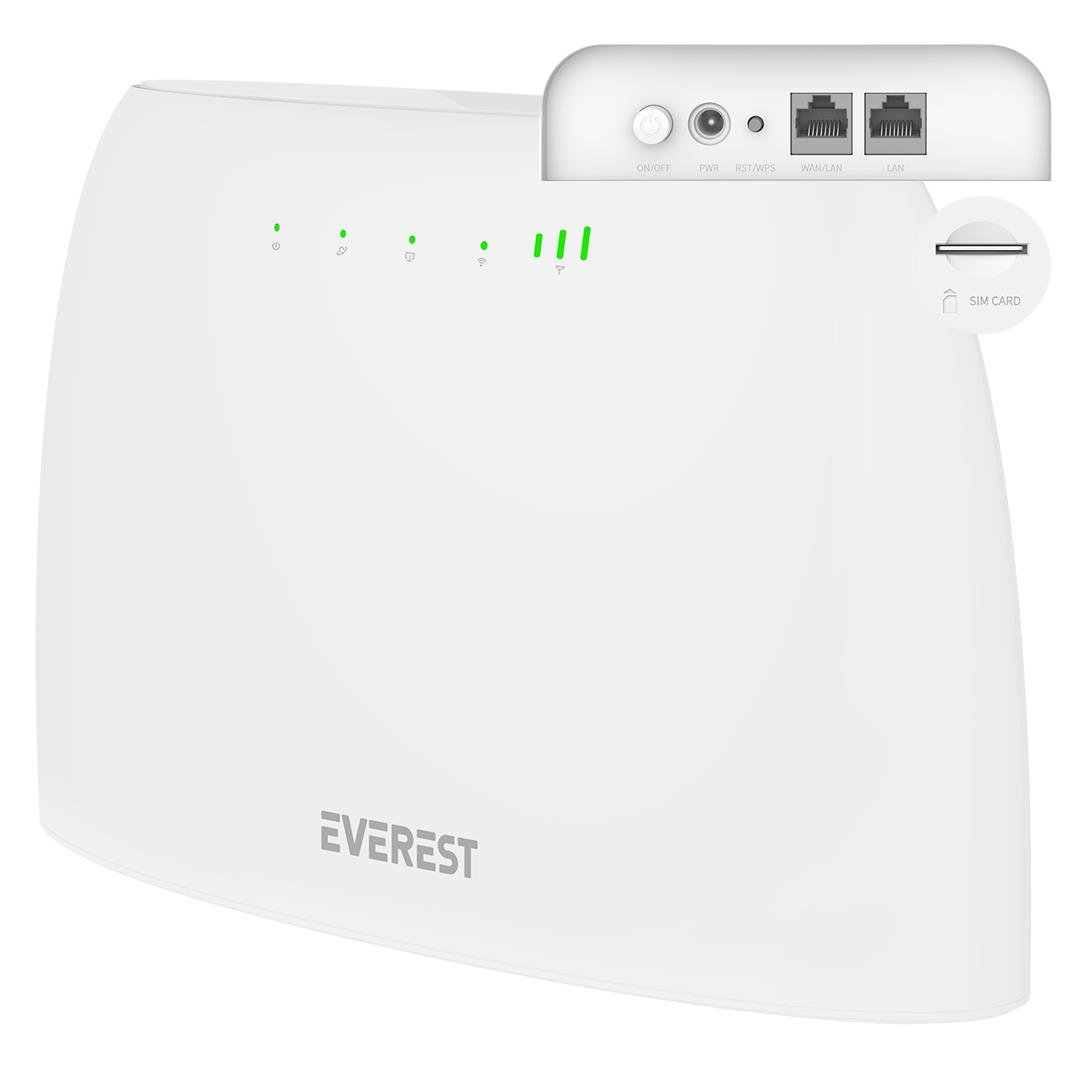 EVEREST EWR-4G03 300 MBPS 2.4GHZ WİFİ 1*WAN 1*LAN 1*SİM KART GİRİŞLİ ROUTER Fiyatı - Merter Elektronik