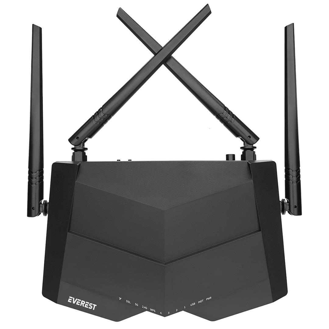 EVEREST SG-V1200 AC1200 DUALBAND WIFI GIGABIT VDSL2/ADSL 4X5DBI MODEM ROUTER