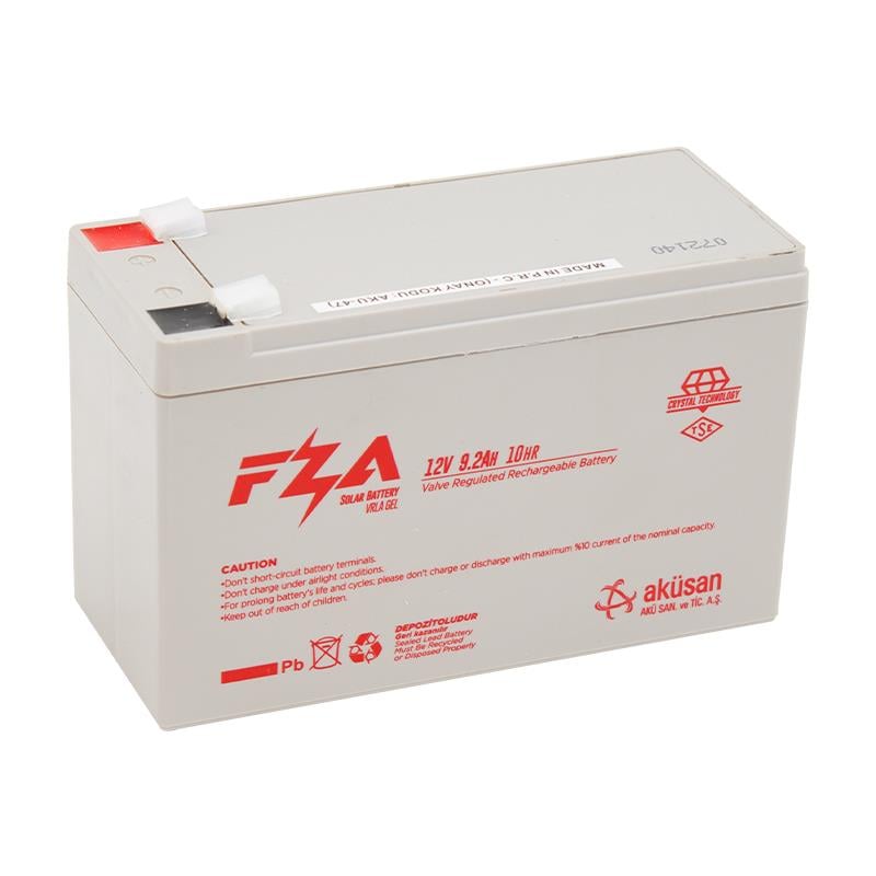 FZA 12 VOLT - 9.2 AMPER JEL TİP AKÜ (150 X 65 X 90 MM)