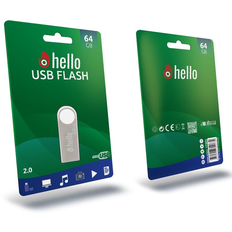 HELLO 64 GB METAL USB FLASH BELLEK